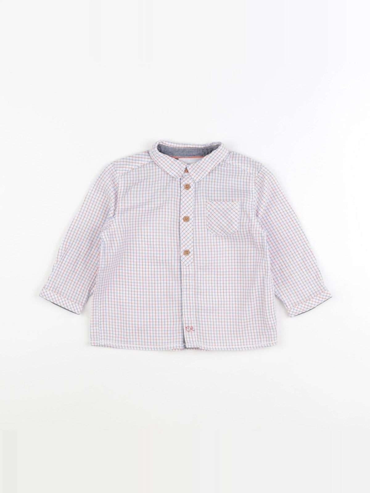 Cadet Rousselle - chemise bleu, orange - 12 mois