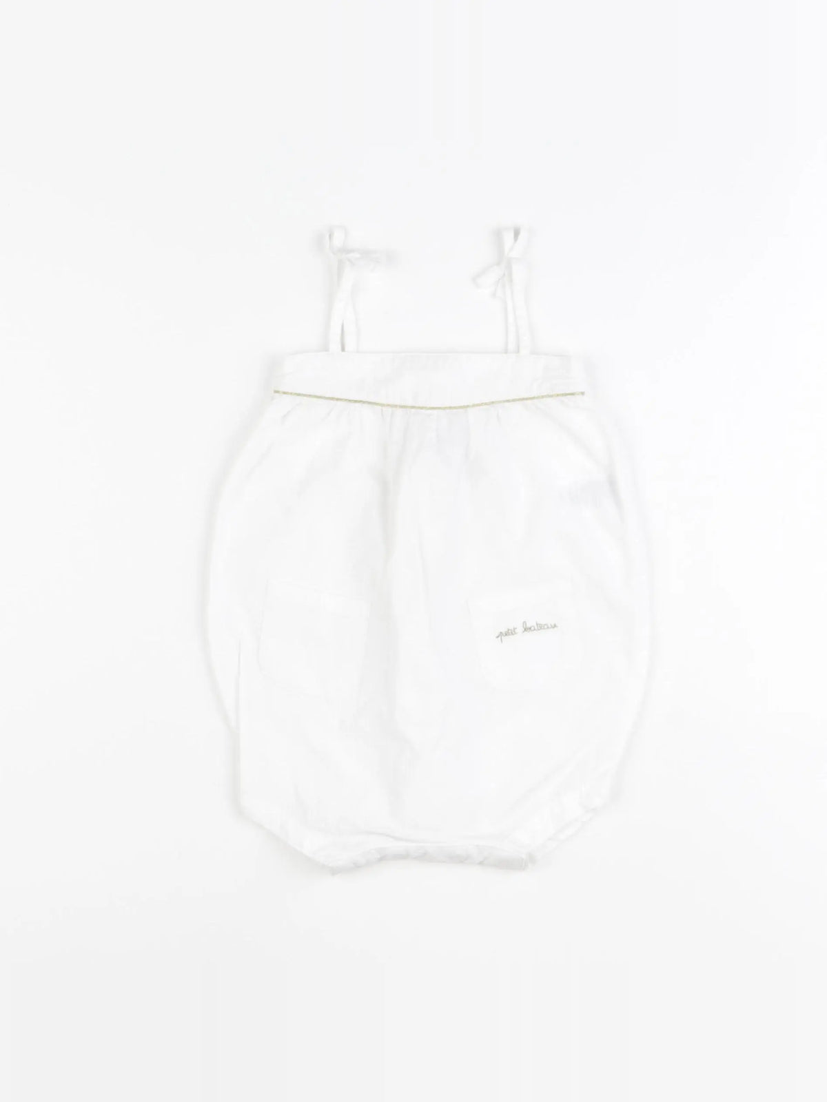 Petit Bateau - combinaison blanc, or - 3 mois
