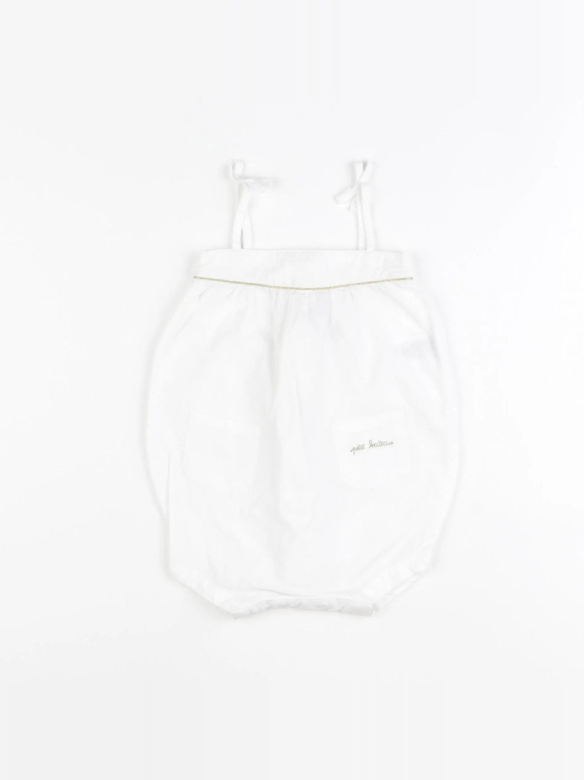 Petit Bateau - combinaison blanc, or - 3 mois