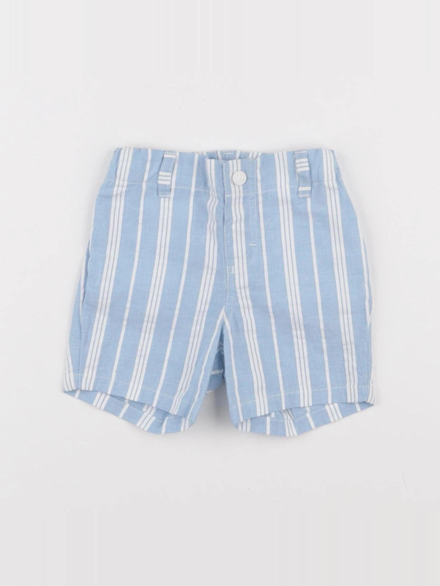 Petit Bateau - short bleu - 6 mois