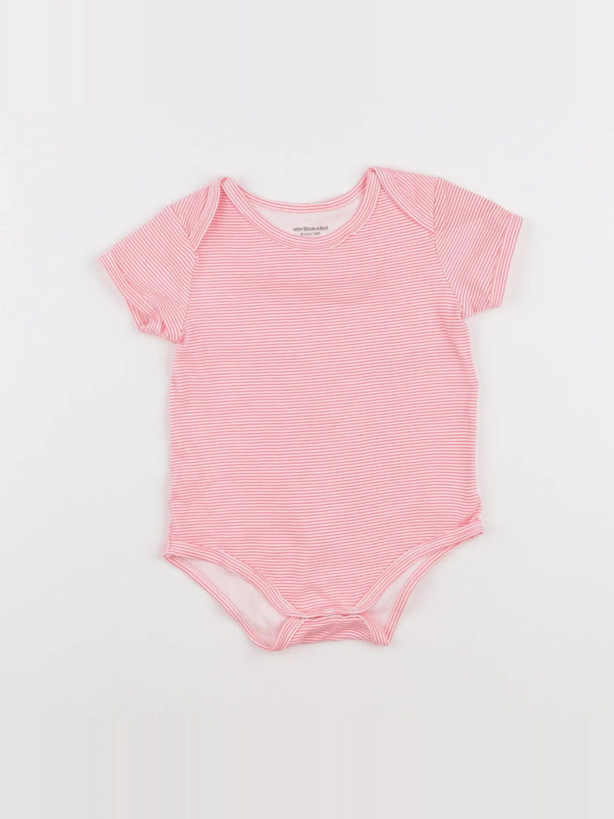 Vertbaudet - body rose fluo - 18 mois