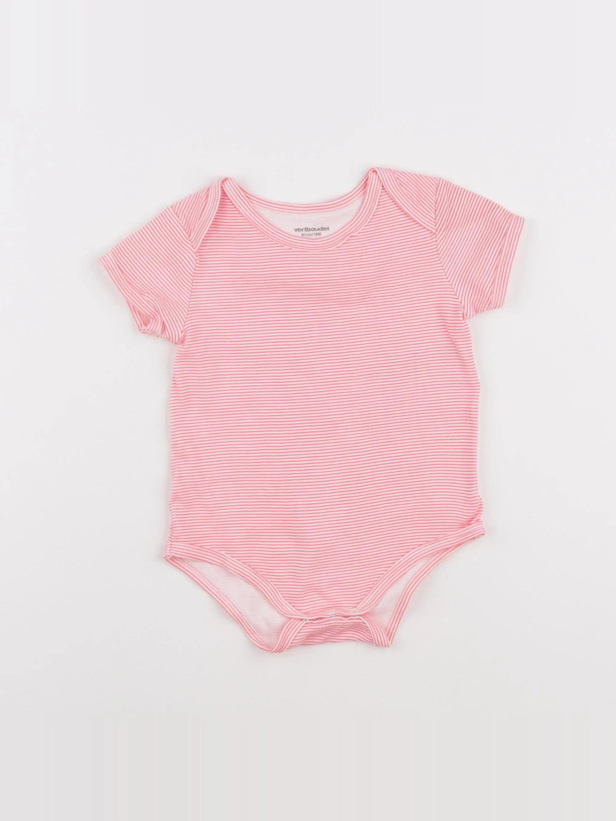 Vertbaudet - body rose fluo - 18 mois