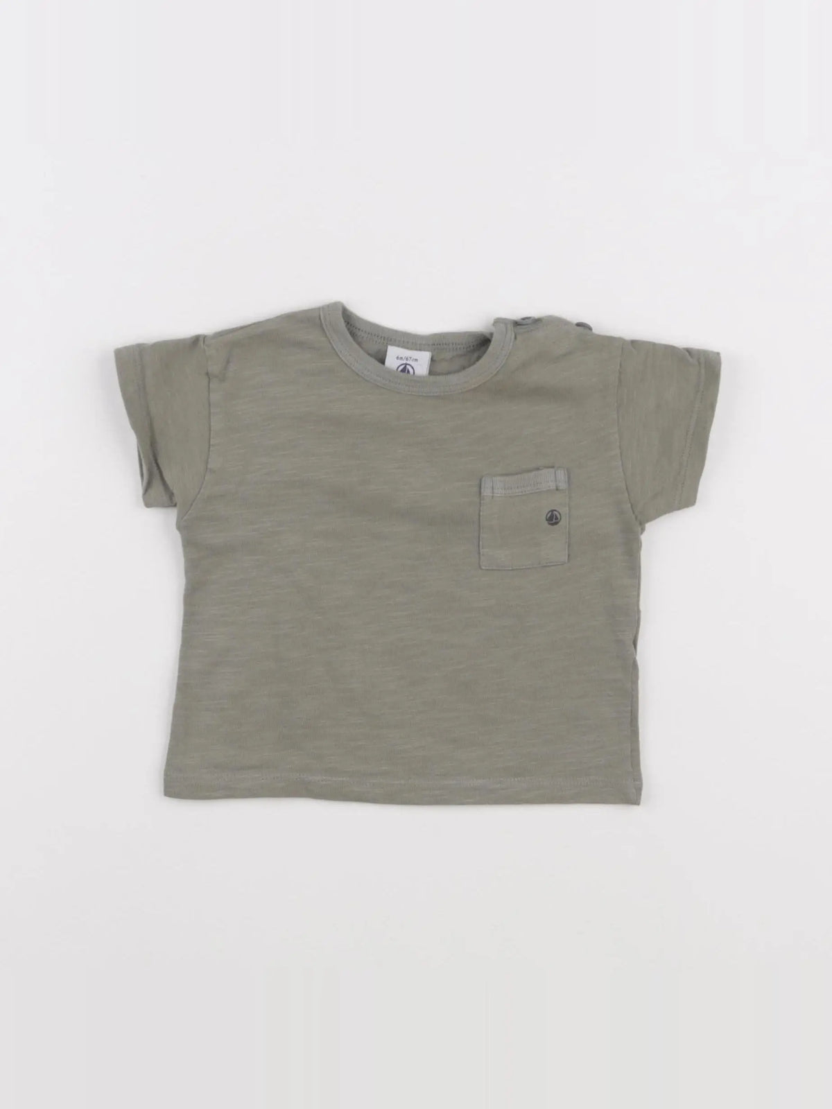 Petit Bateau - tee-shirt vert - 6 mois