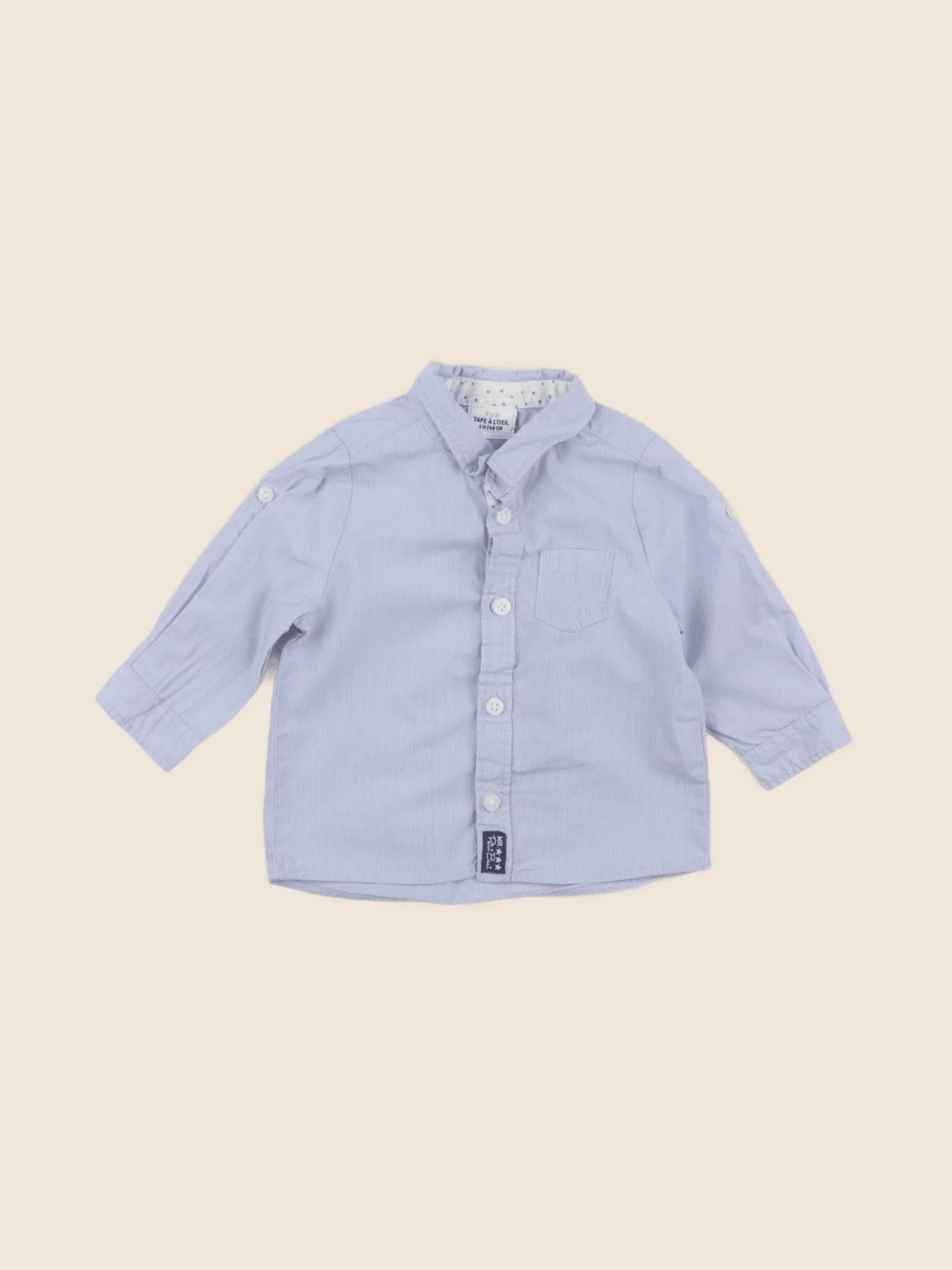 Tape à l'oeil - chemise bleu - 6 mois