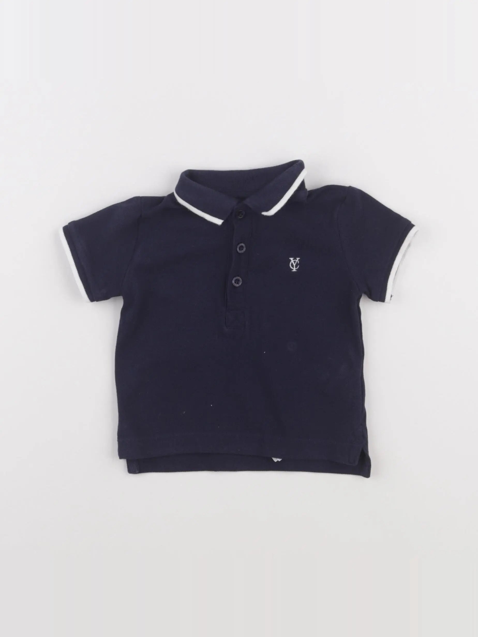 Cyrillus - polo bleu - 9 mois