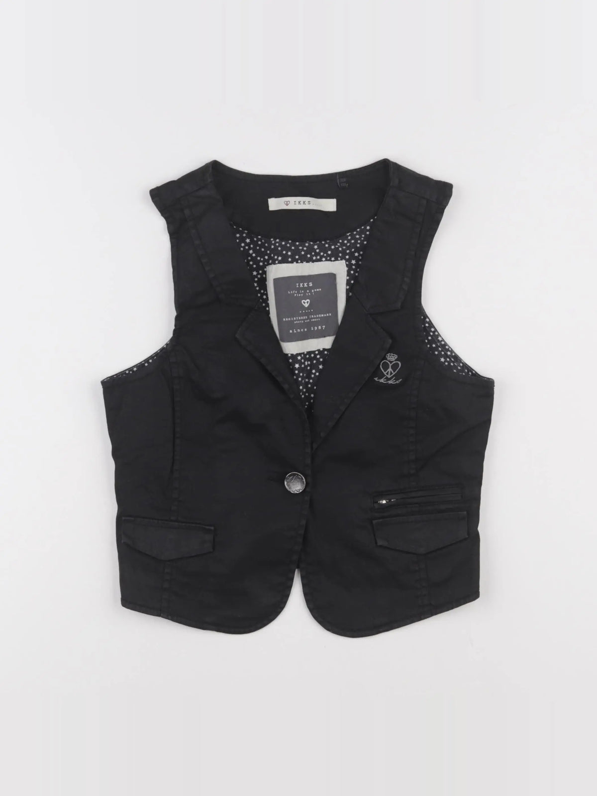 IKKS - gilet noir - 10 ans