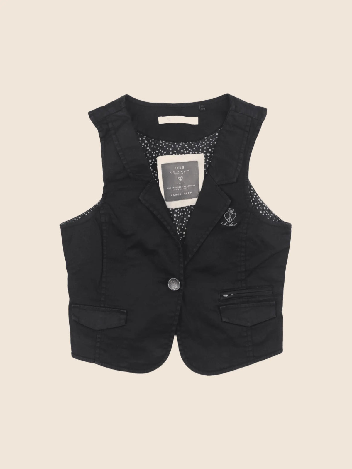 IKKS - gilet noir - 10 ans