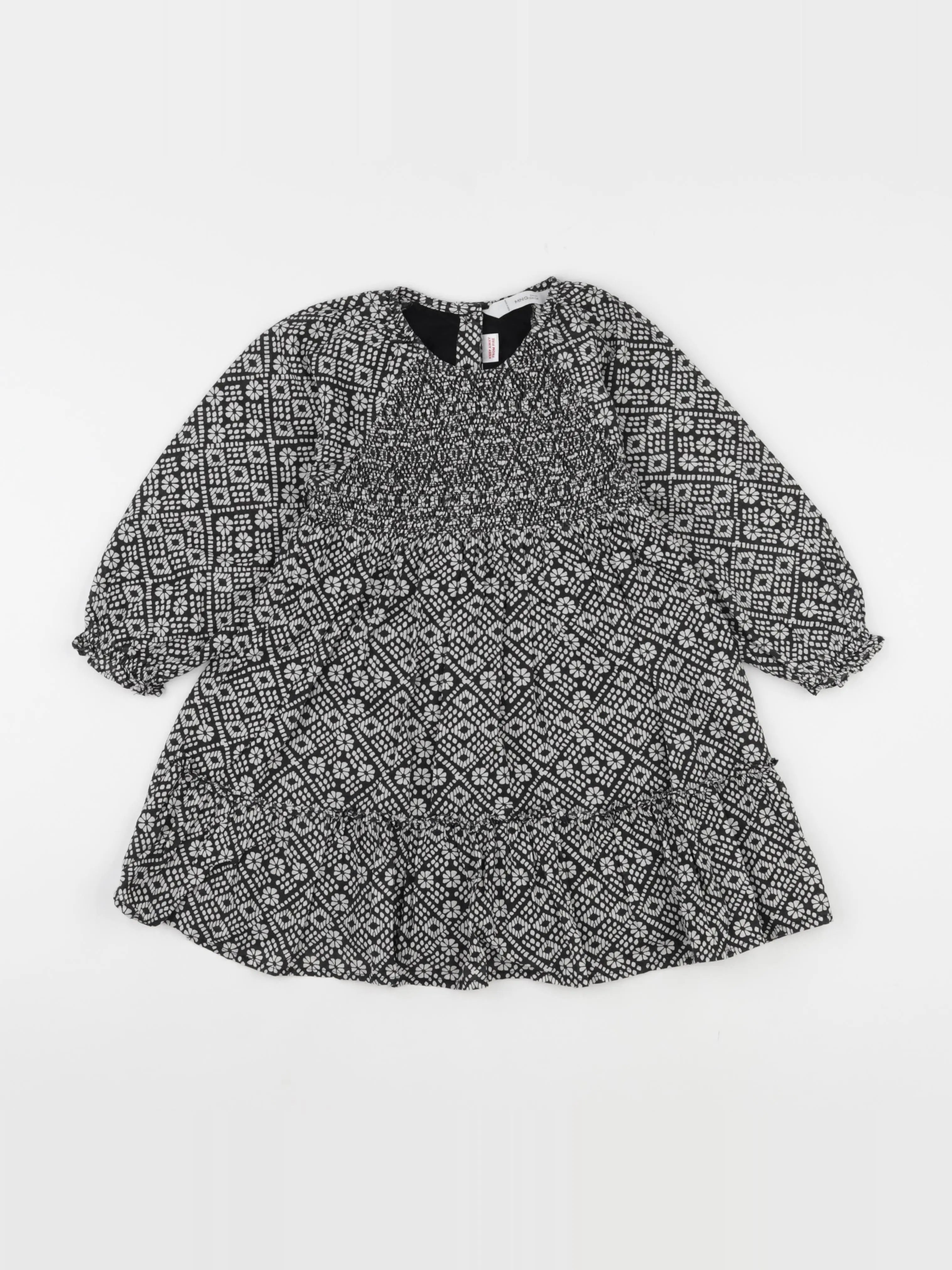 Mango - robe blanc, noir - 3/4 ans