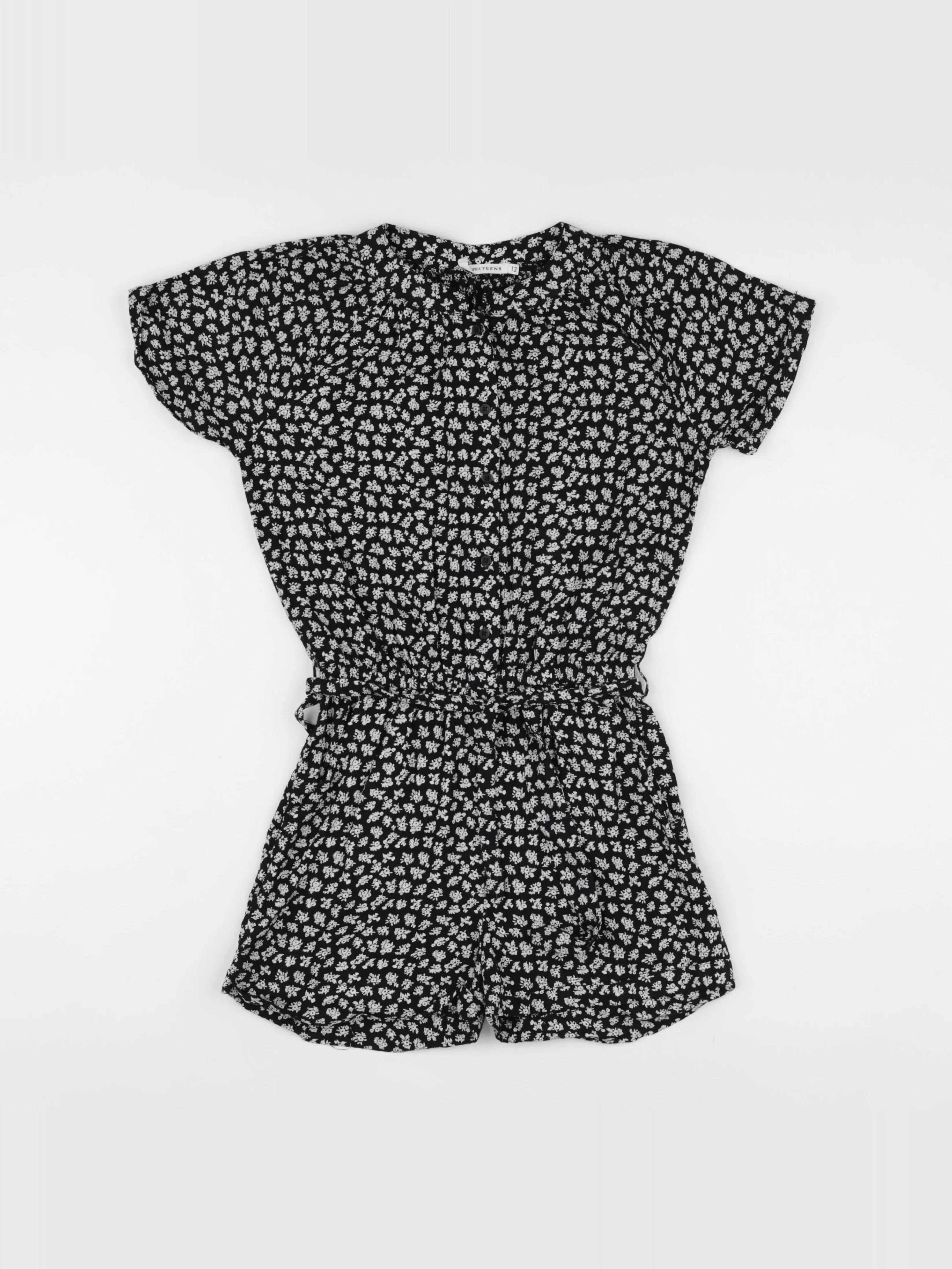 Monoprix - combinaison blanc, noir - 12 ans