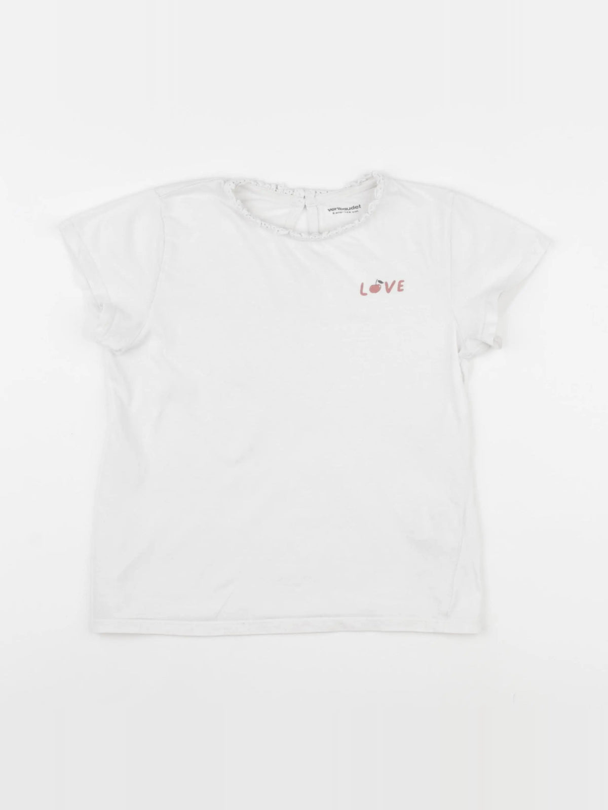 Vertbaudet - tee-shirt blanc - 8 ans