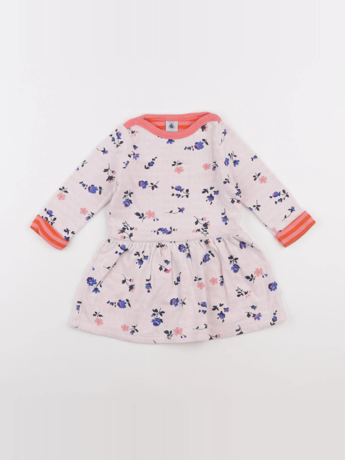 Petit Bateau - robe rose - 12 mois