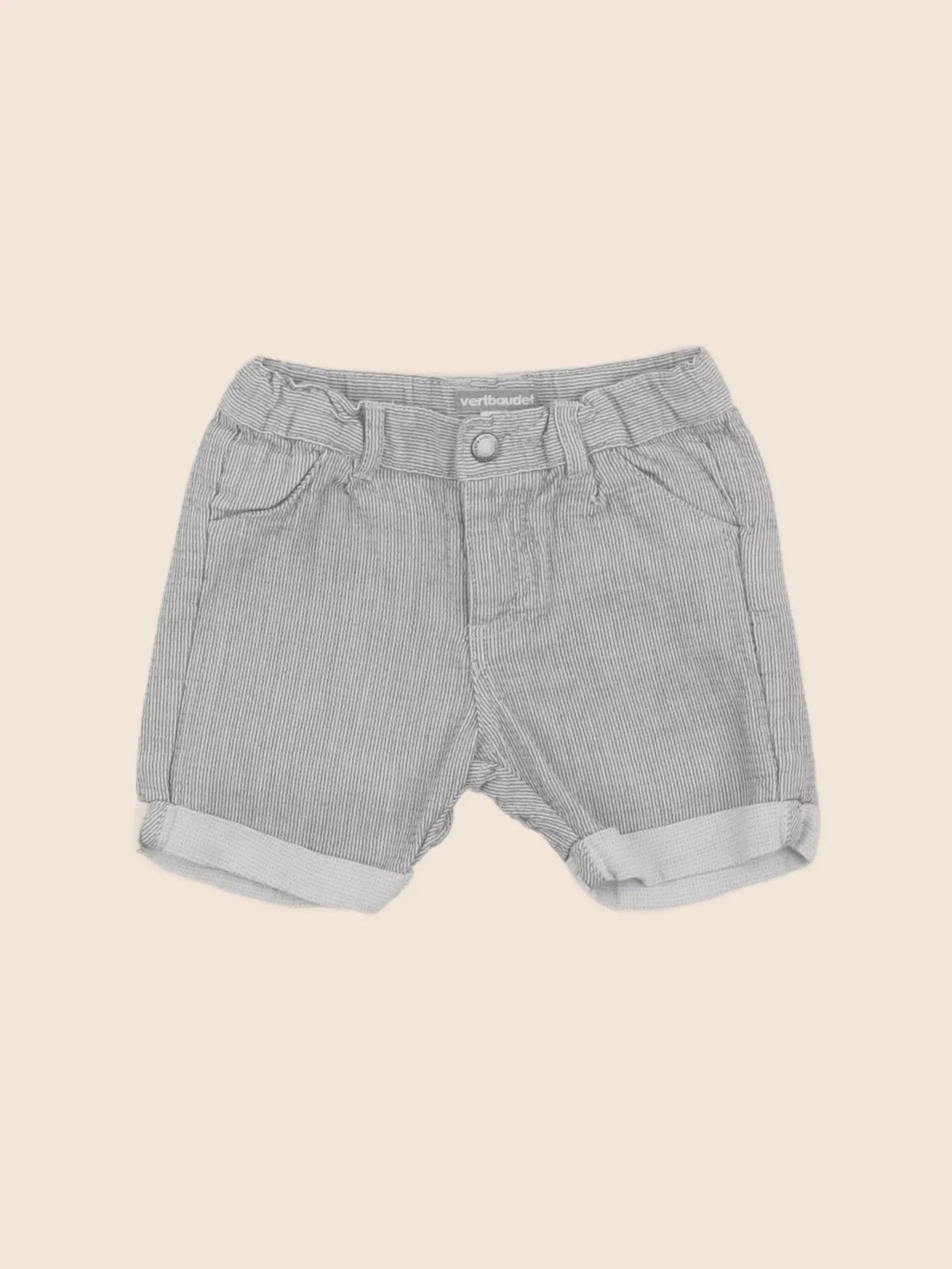Vertbaudet - short gris - 12 mois