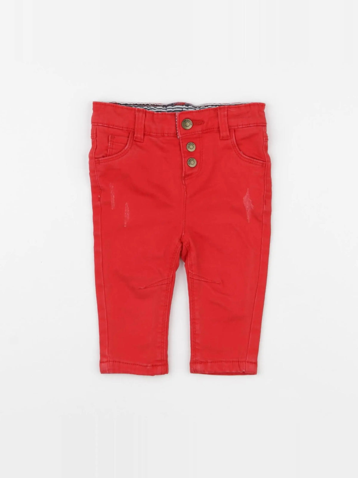 Tape à l'oeil - pantalon doublé rouge - 6 mois