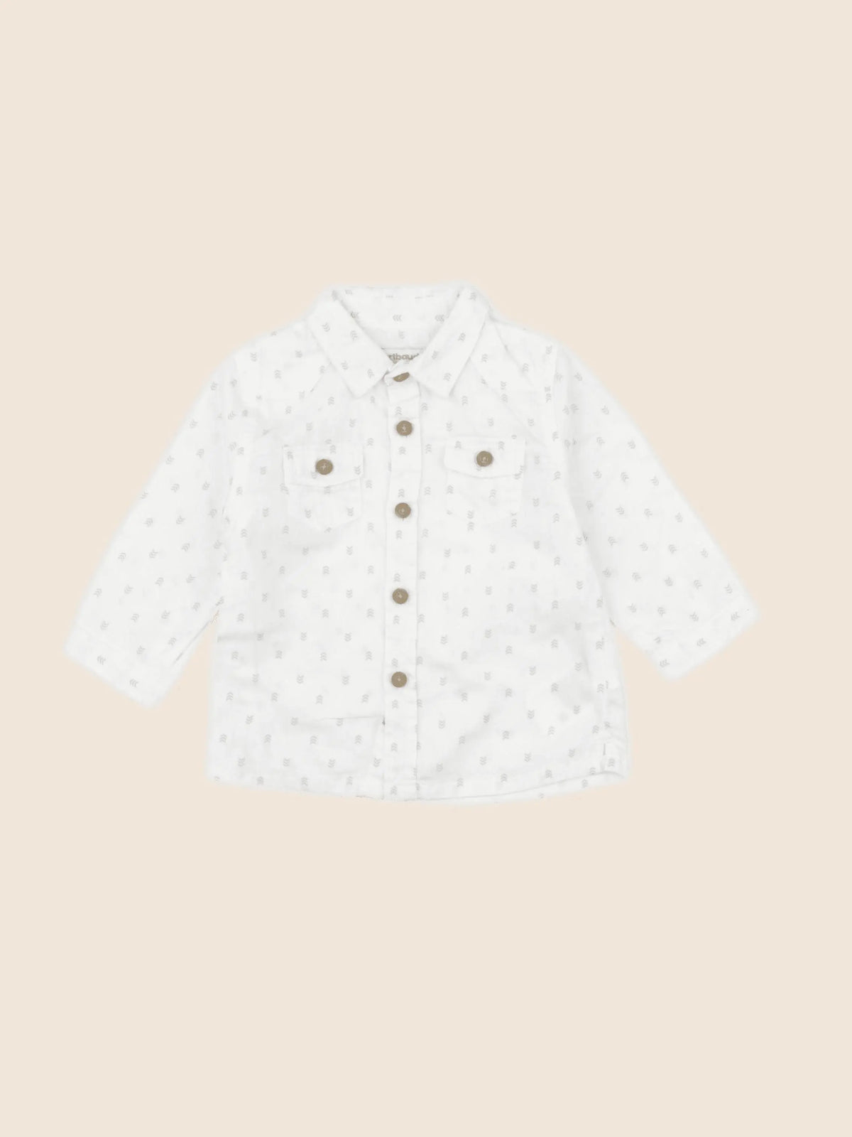 Vertbaudet - chemise gris - 6 mois