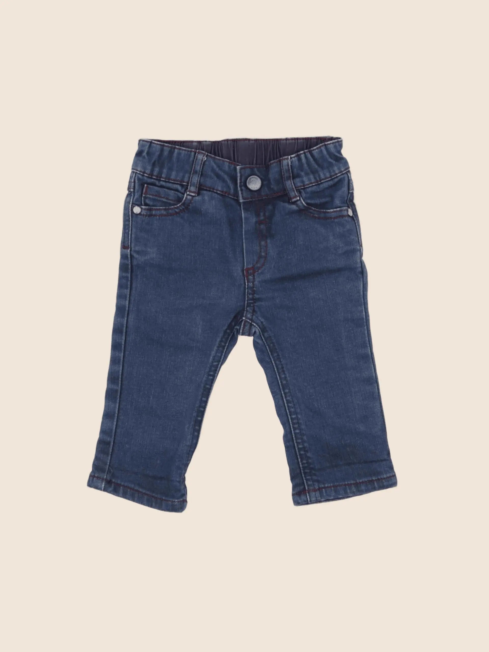 Jacadi - jean doublé bleu - 6 mois