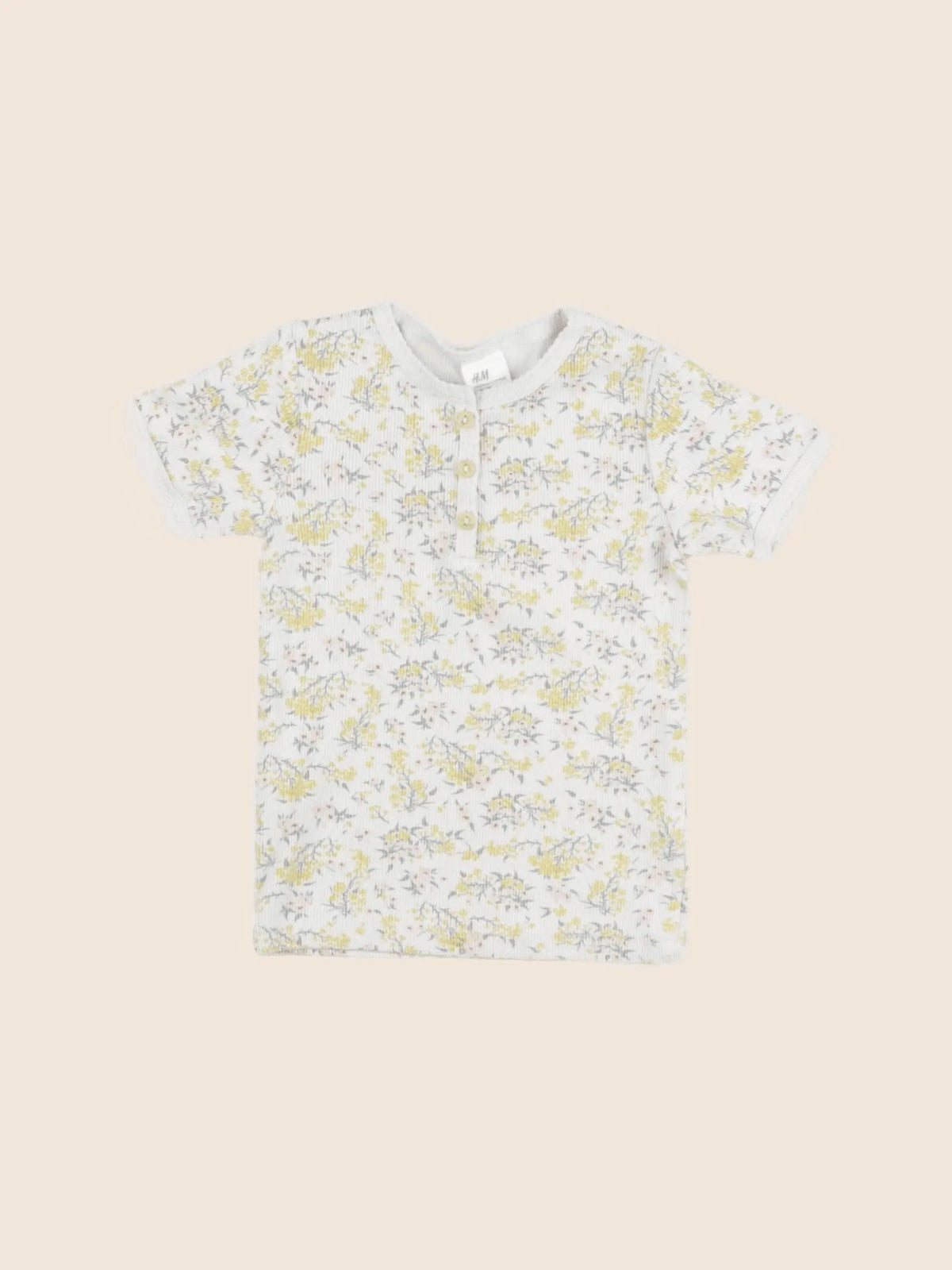 H&M - tee-shirt jaune - 9/12 mois