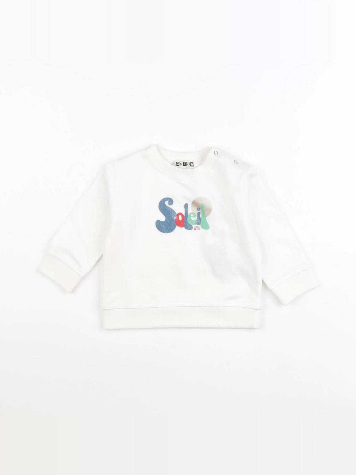 Bonton - sweat blanc - 6 mois