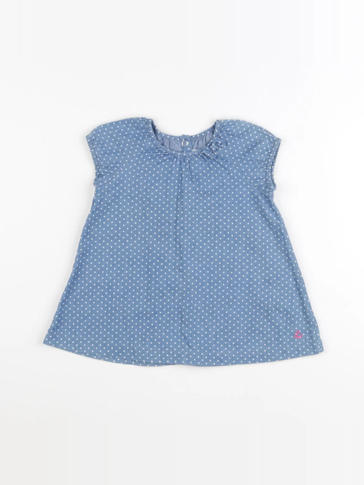 Petit Bateau - robe bleu - 6 mois