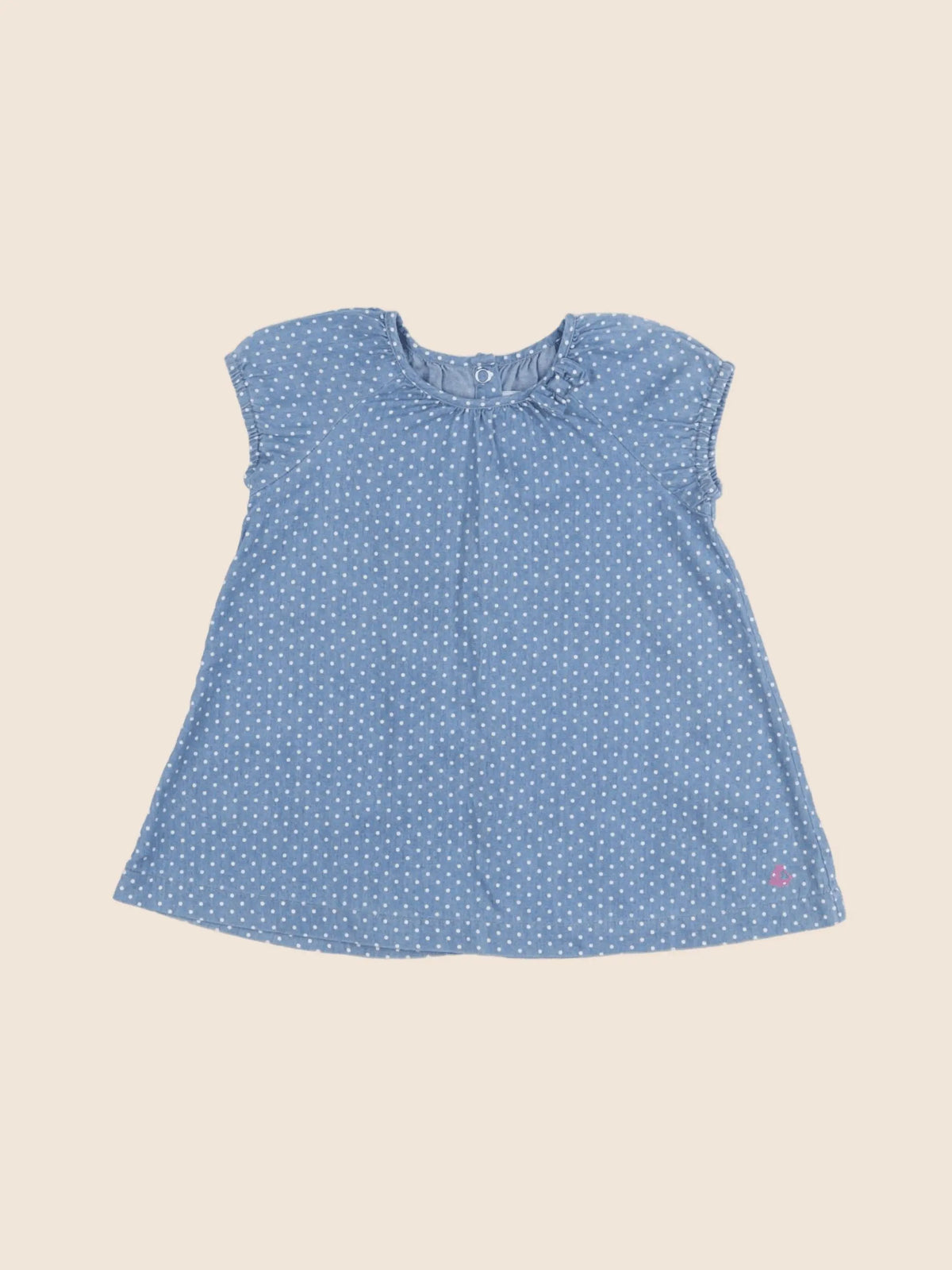 Petit Bateau - robe bleu - 6 mois