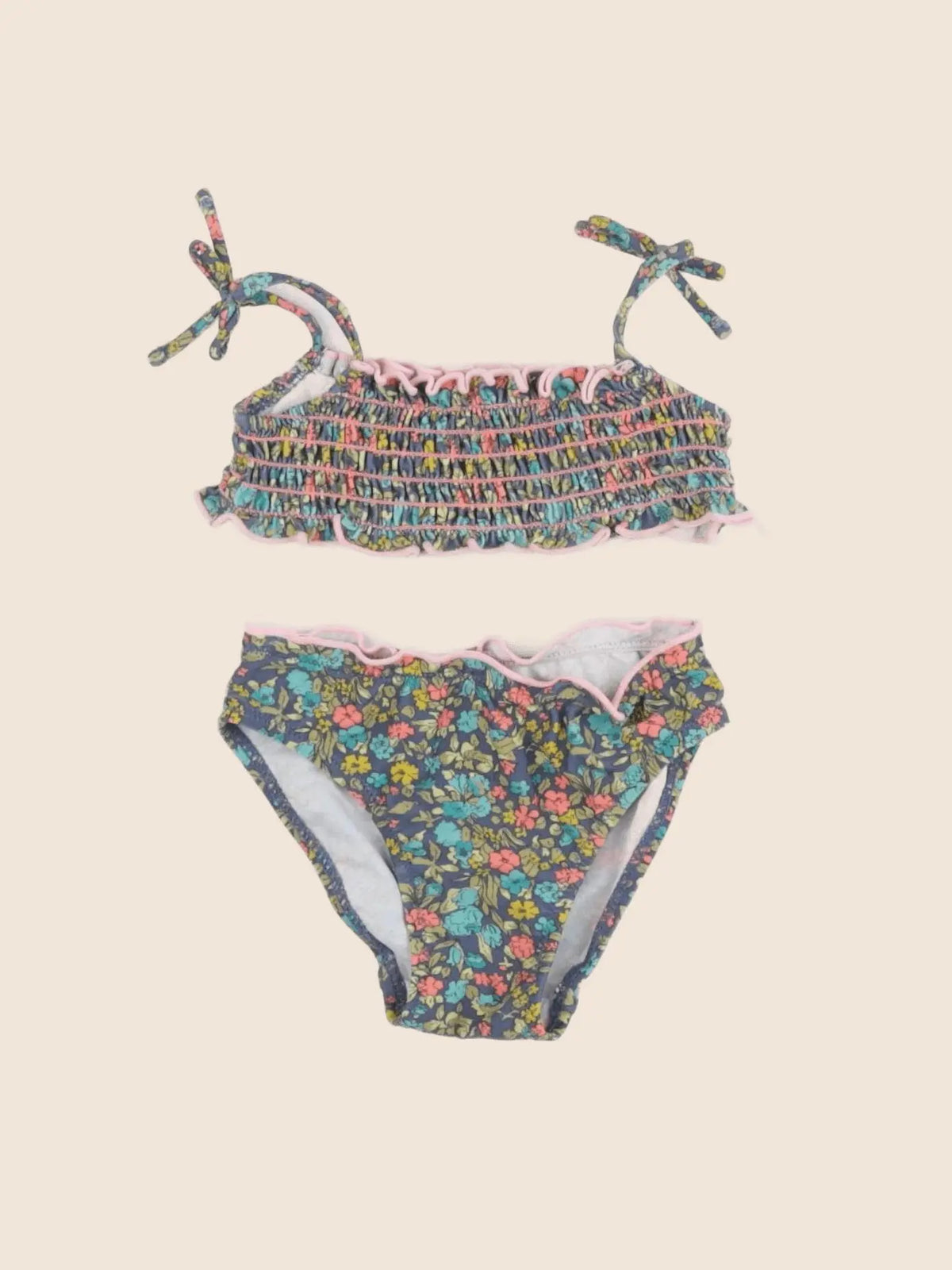Vertbaudet - maillot de bain vert - 2 ans