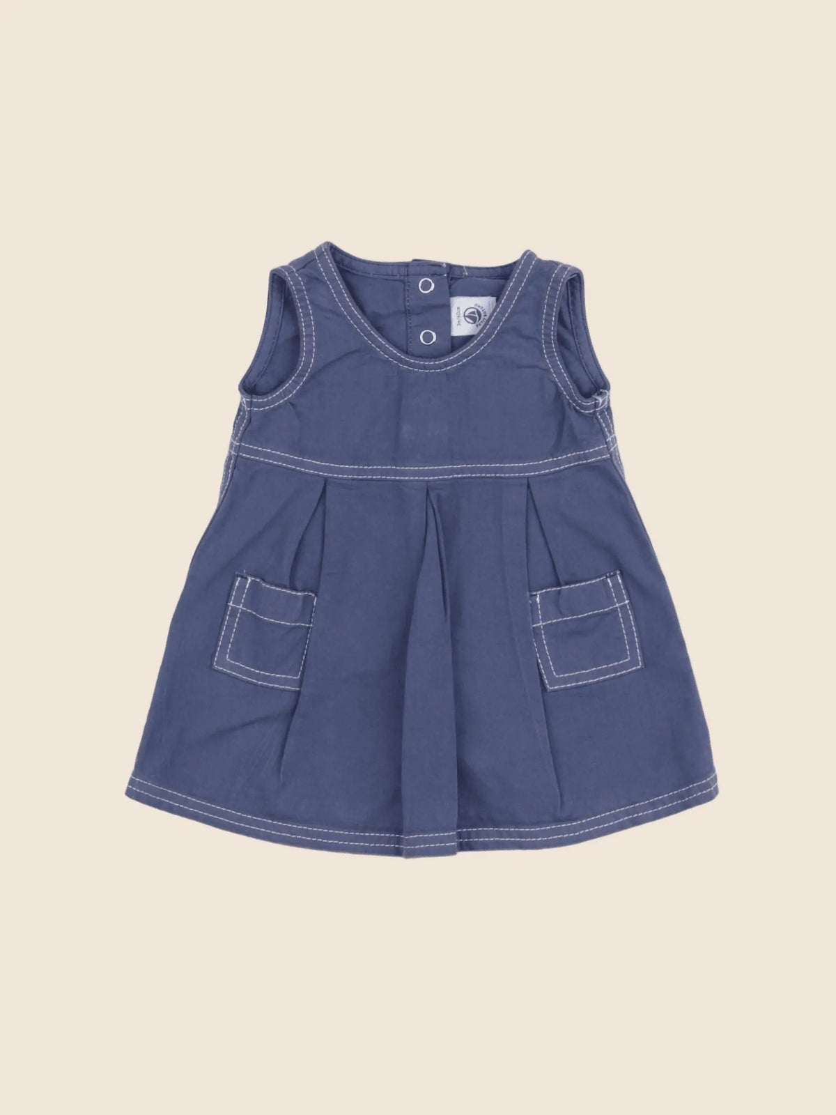 Petit Bateau - robe bleu - 3 mois