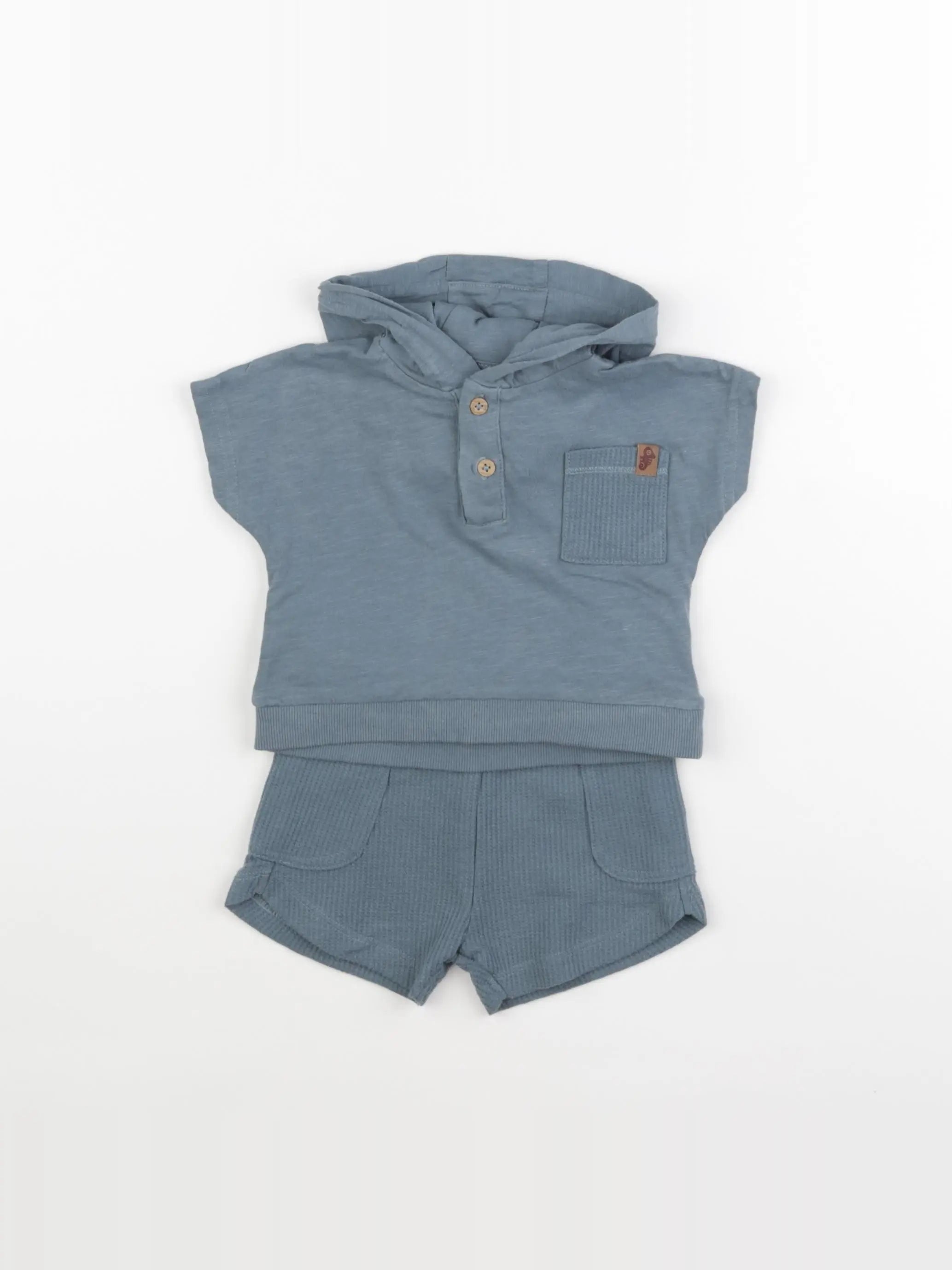 Vertbaudet - ensemble bleu - 6 mois