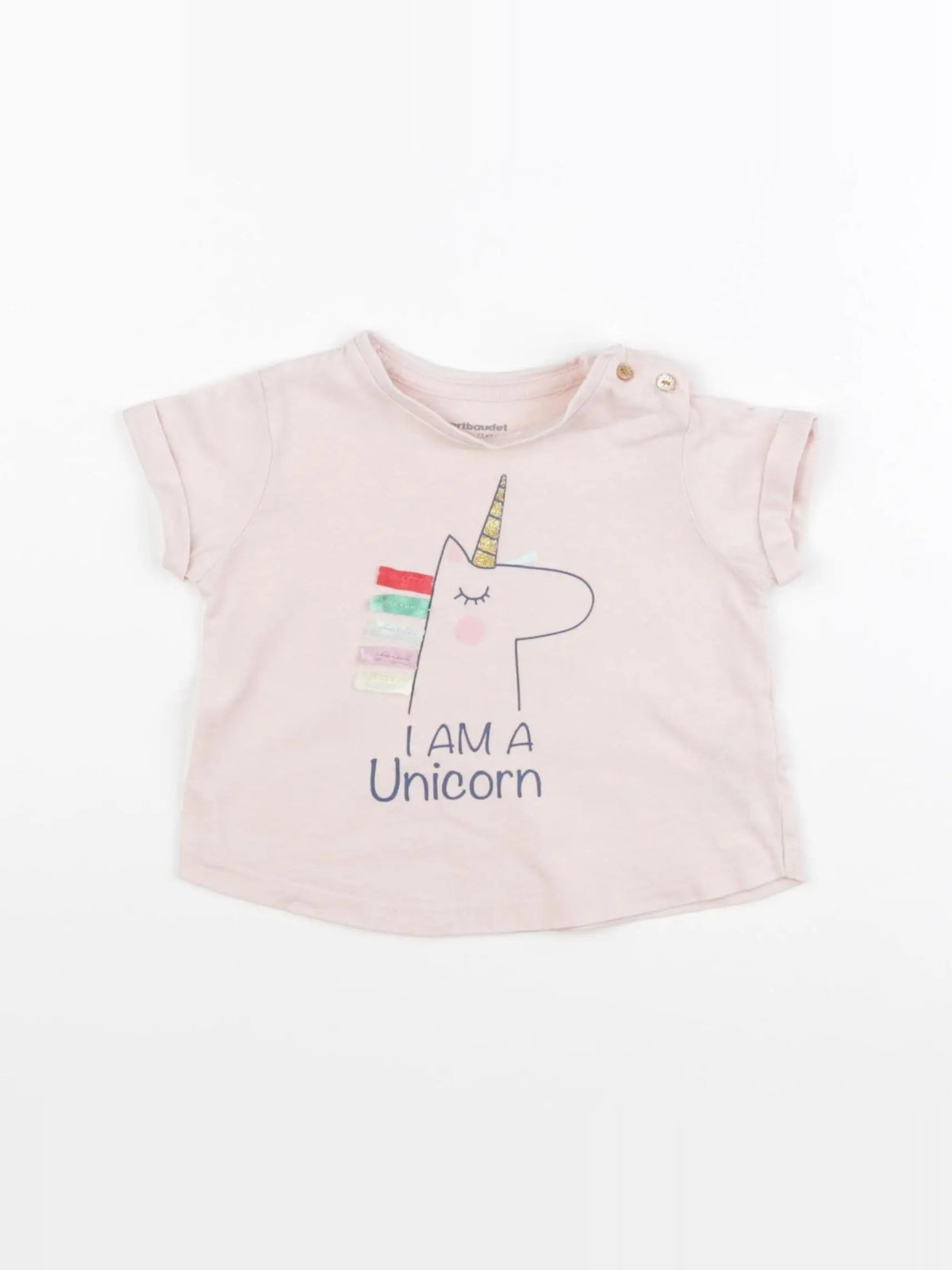 Vertbaudet - tee-shirt rose - 9 mois