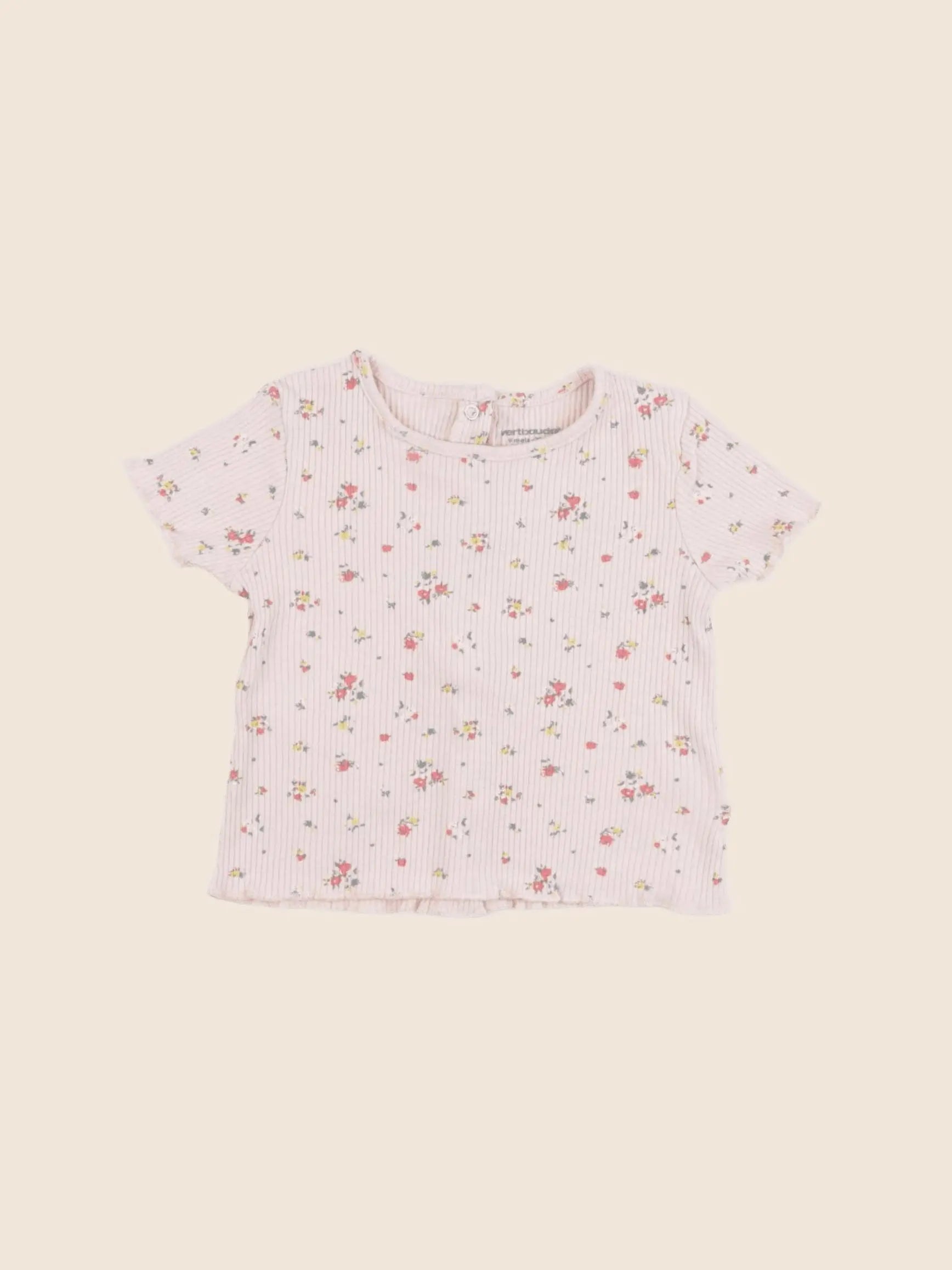 Vertbaudet - tee-shirt rose - 9 mois