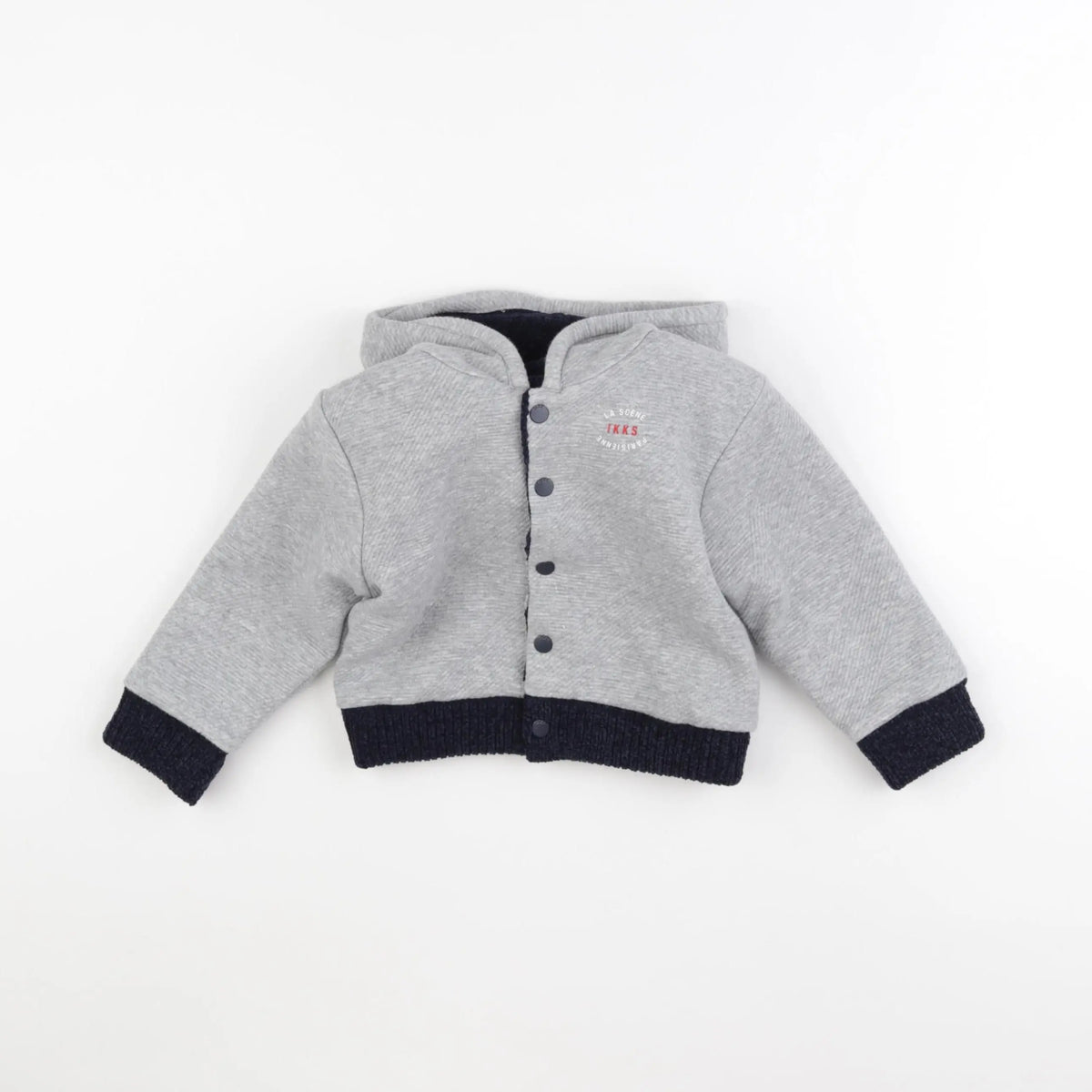 IKKS - veste réversible gris - 18 mois