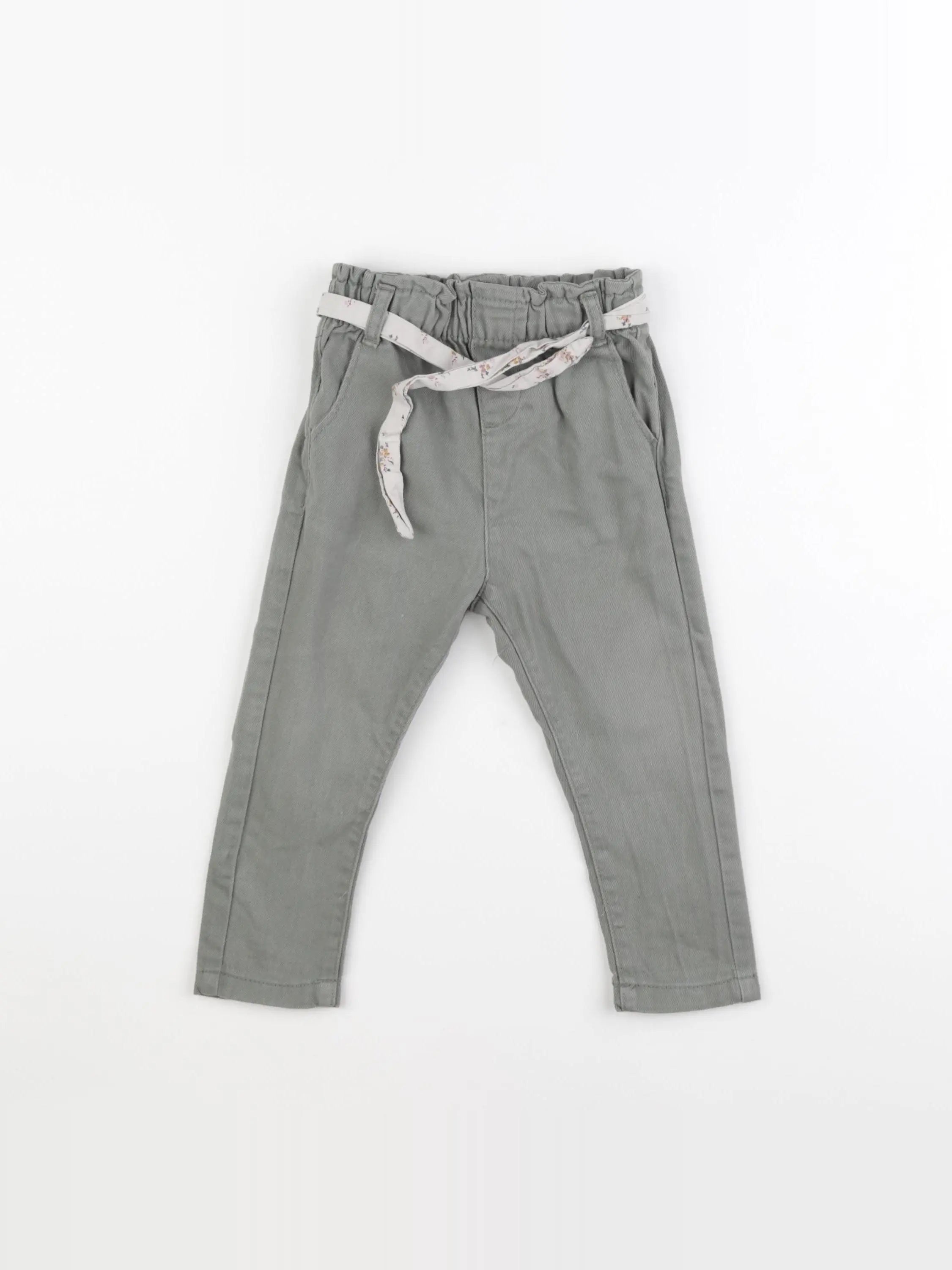 Vertbaudet - pantalon vert - 18 mois