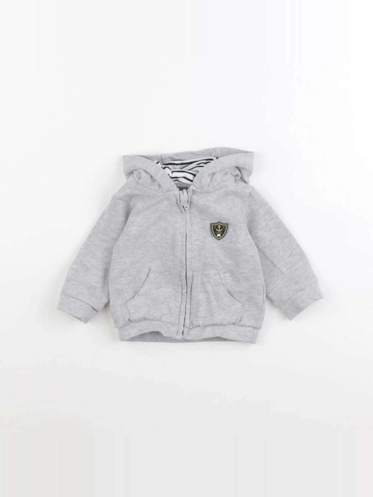 Vertbaudet - sweat gris - 3 mois