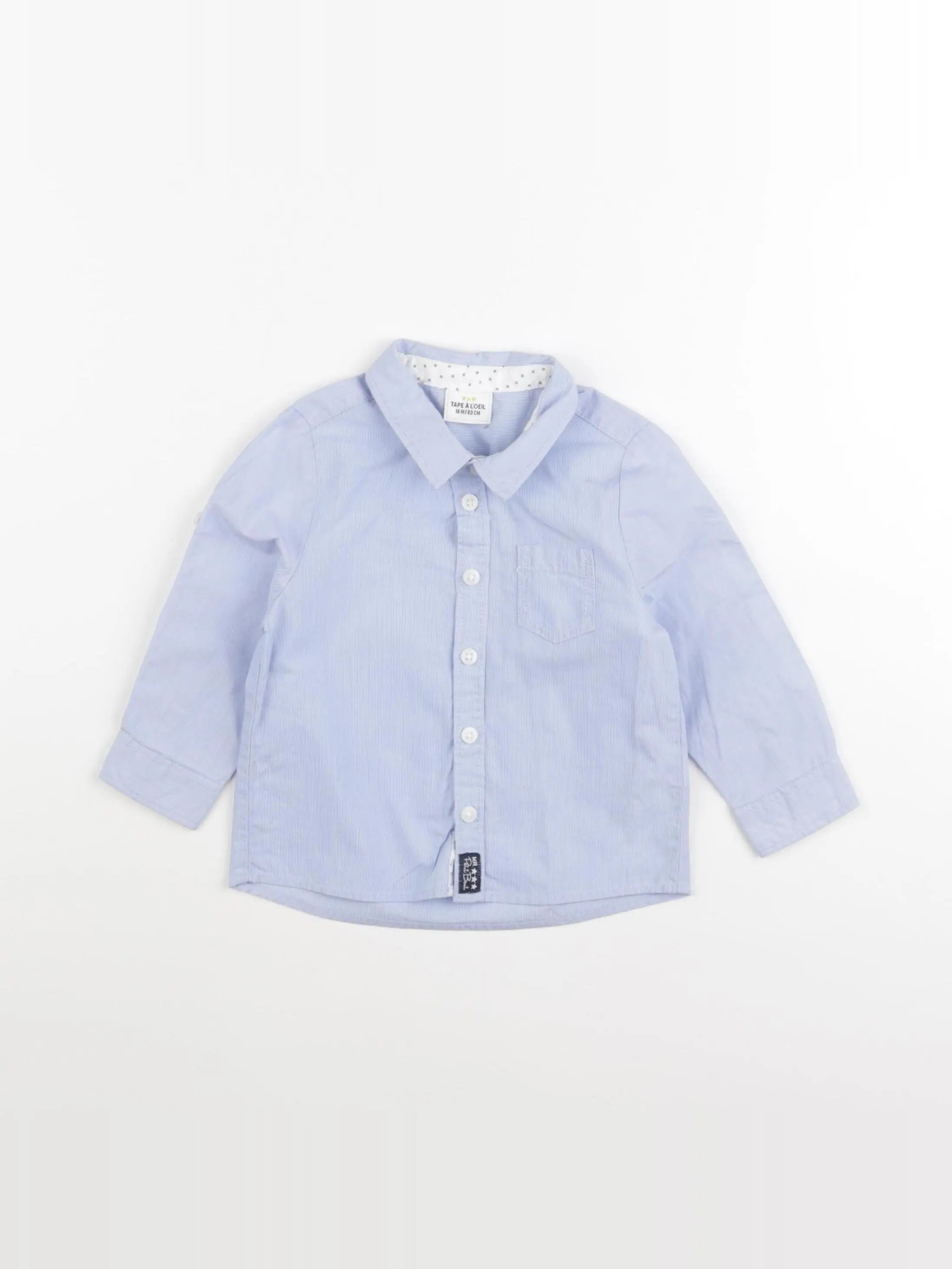 Tape à l'oeil - chemise bleu, blanc - 18 mois