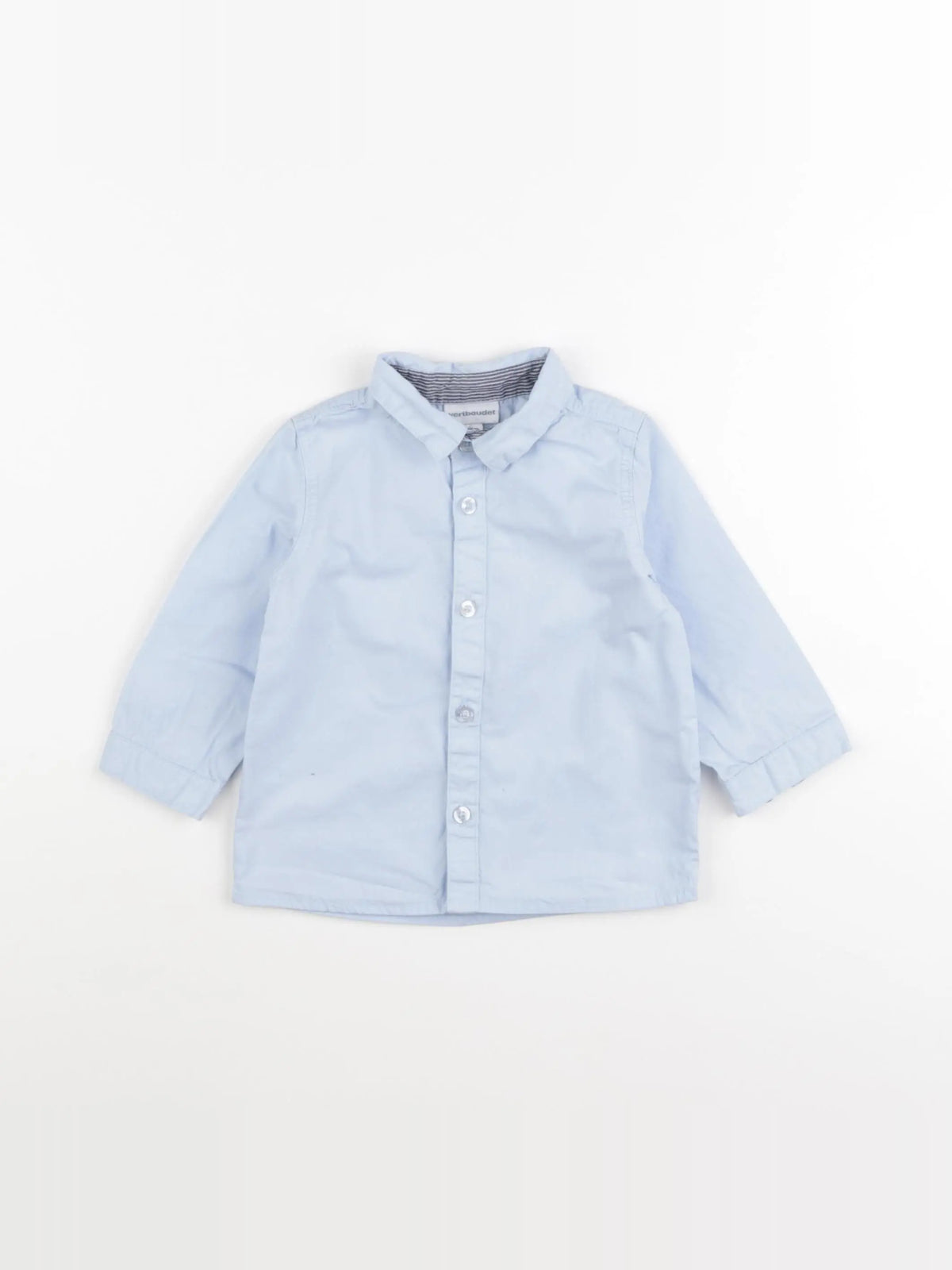 Vertbaudet - chemise bleu - 12 mois