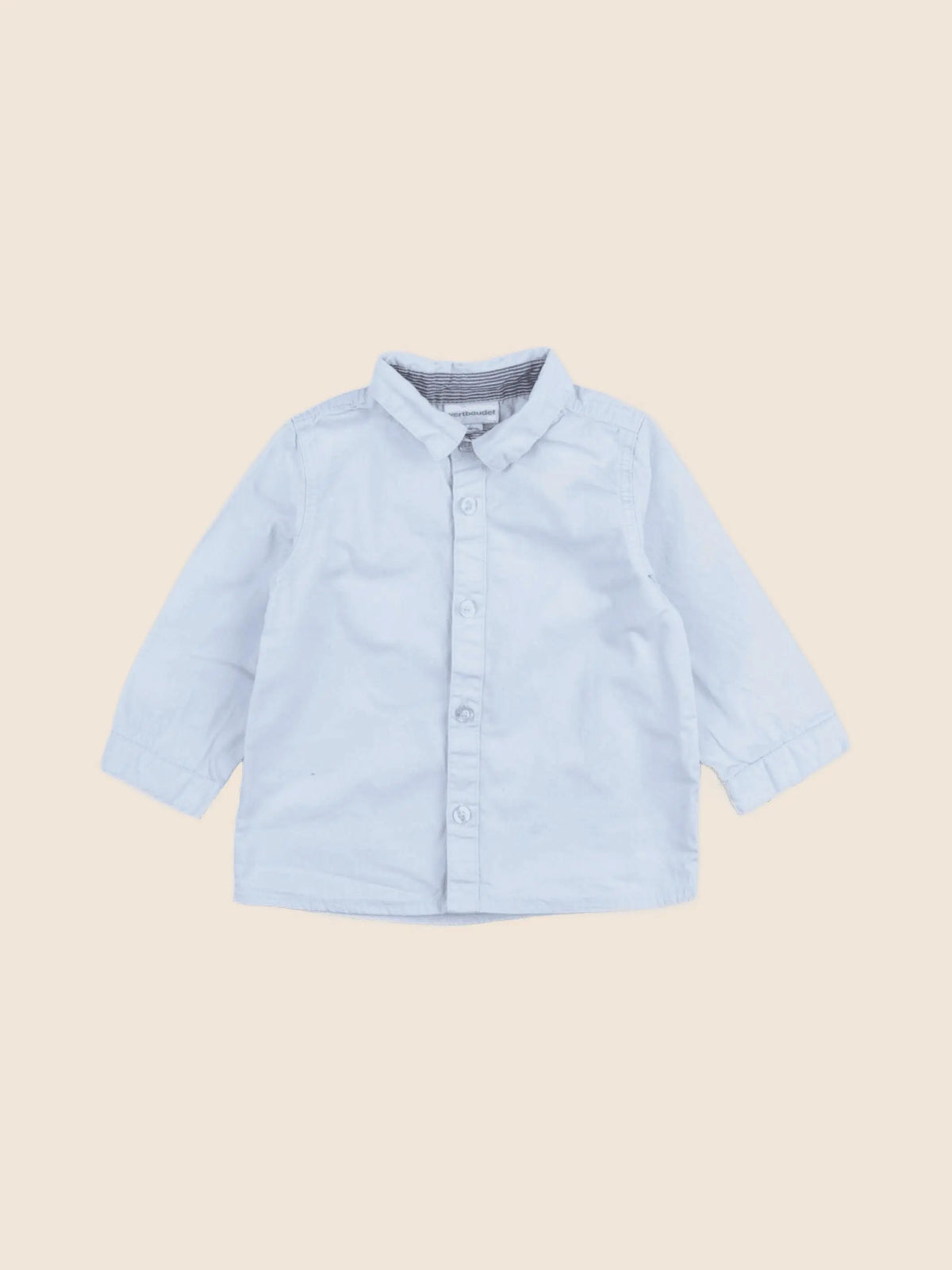 Vertbaudet - chemise bleu - 12 mois