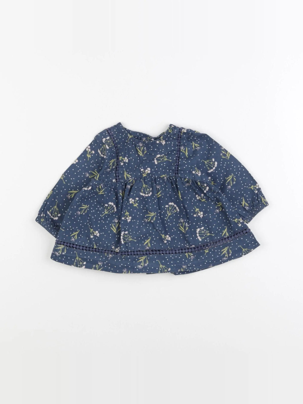 Vertbaudet - blouse bleu - 3 mois