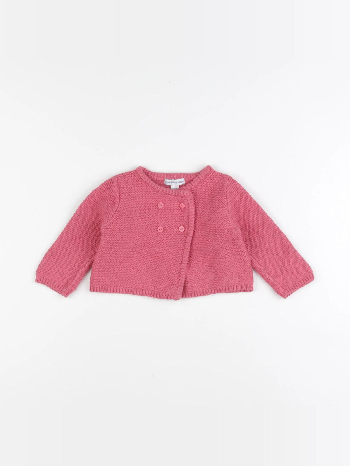 Vertbaudet - gilet rose - 6 mois