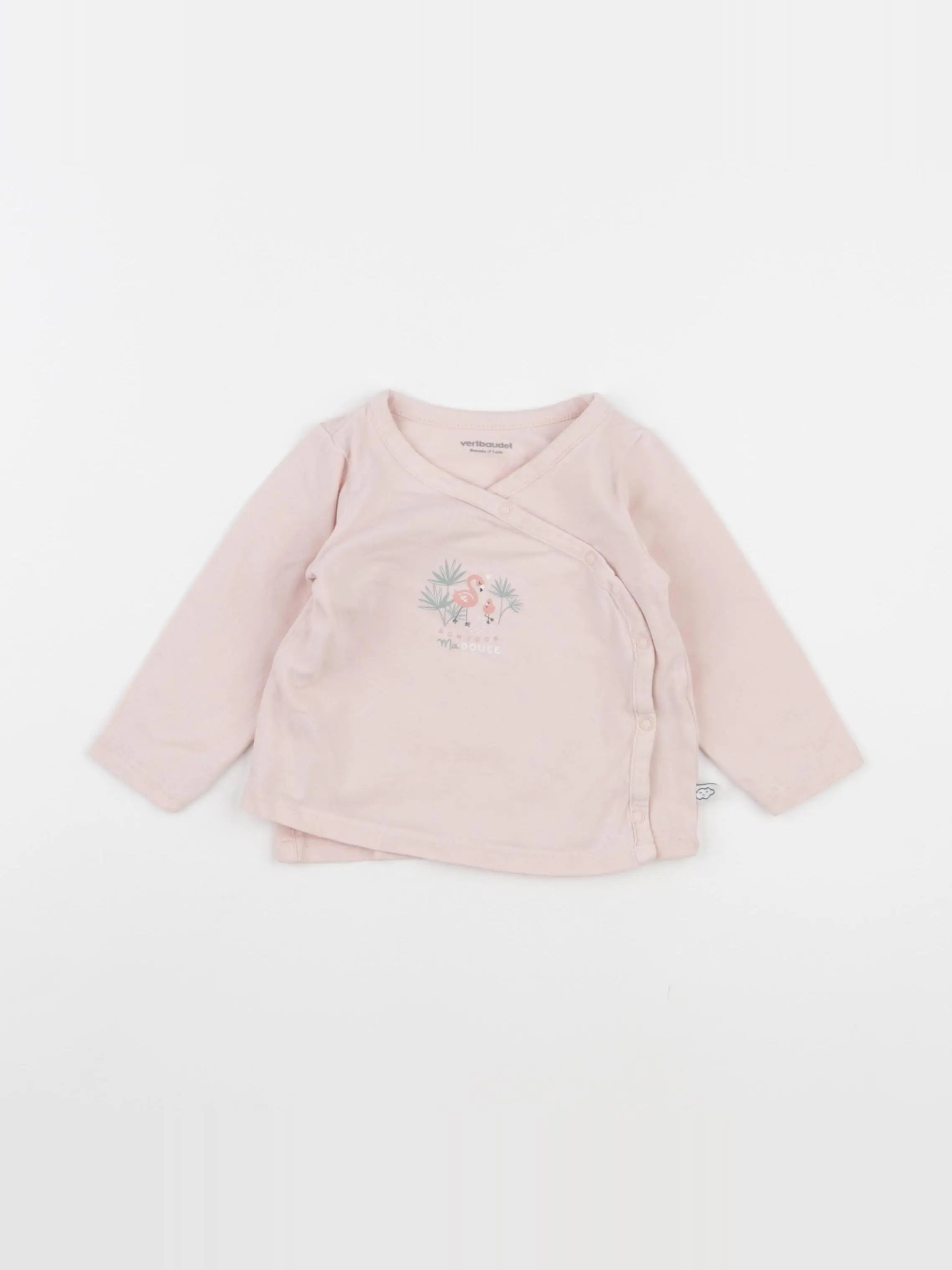 Vertbaudet - tee-shirt rose - 9 mois