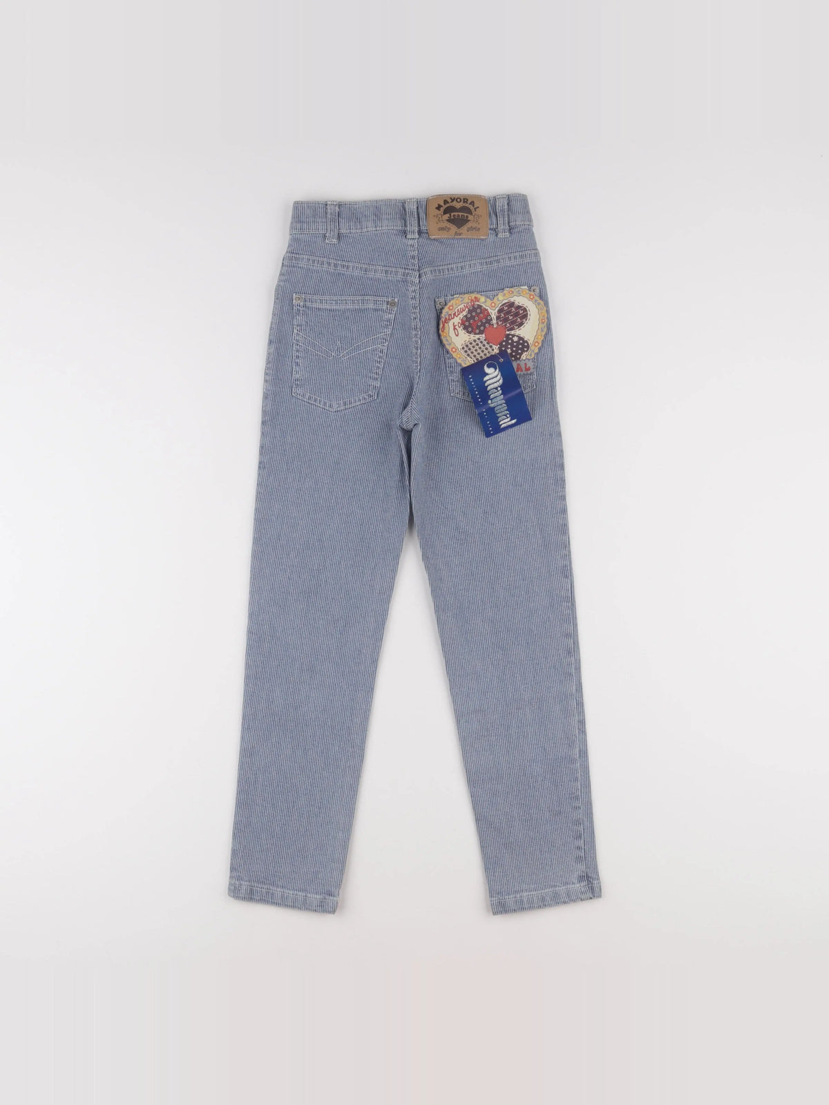 Vintage - pantalon bleu, blanc - 8 ans