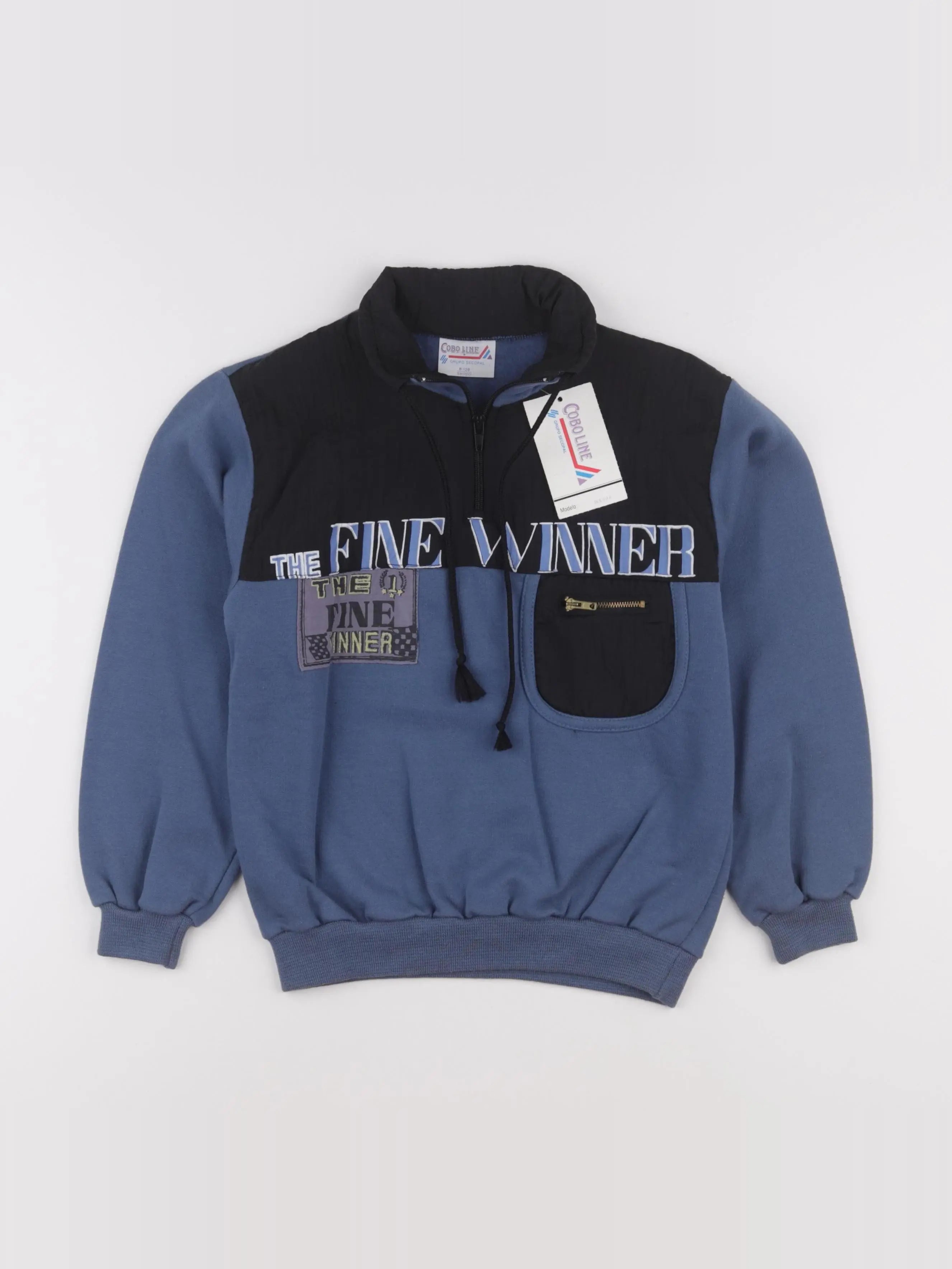 Vintage - sweat bleu - 8 ans