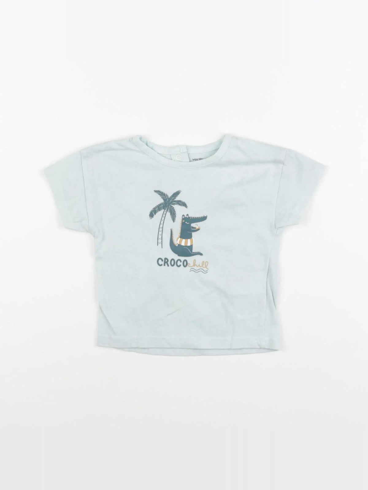 Vertbaudet - tee-shirt bleu - 12 mois