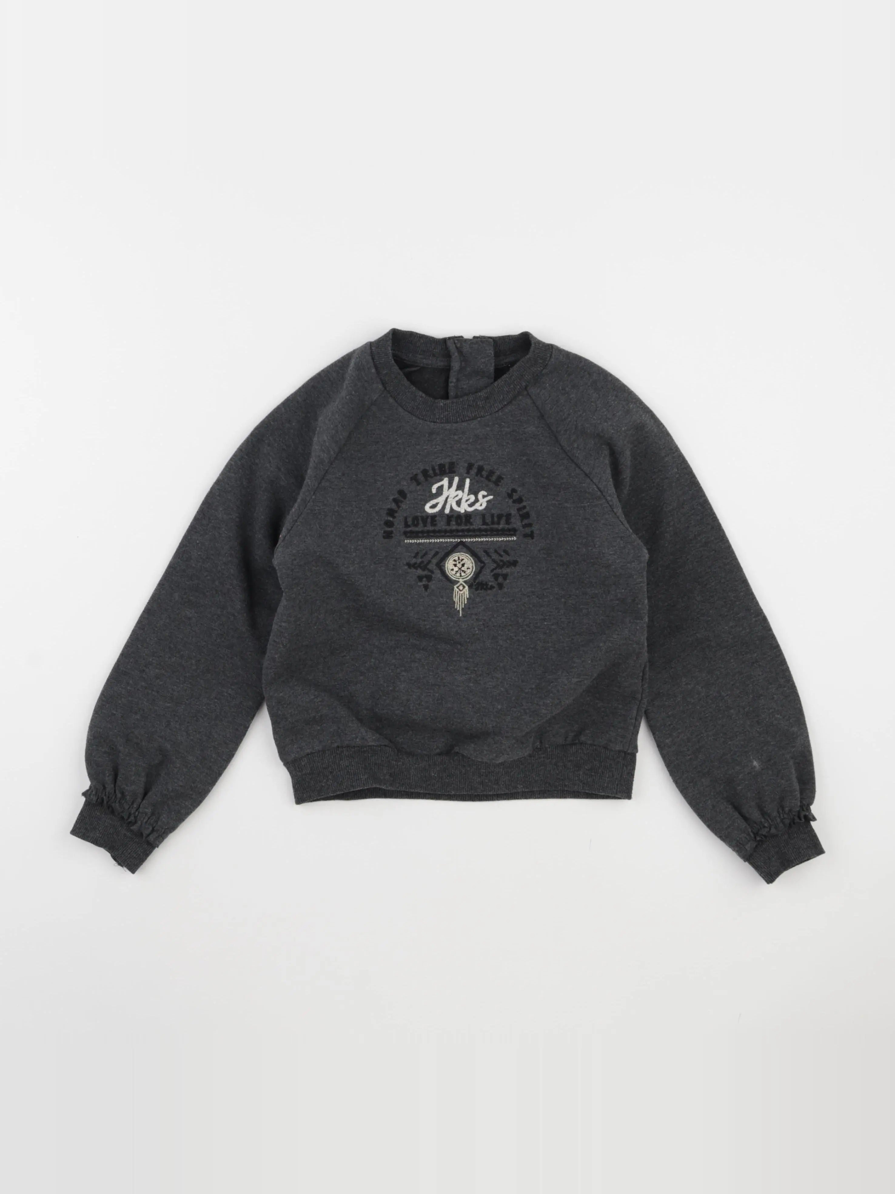 IKKS - sweat gris - 6 ans