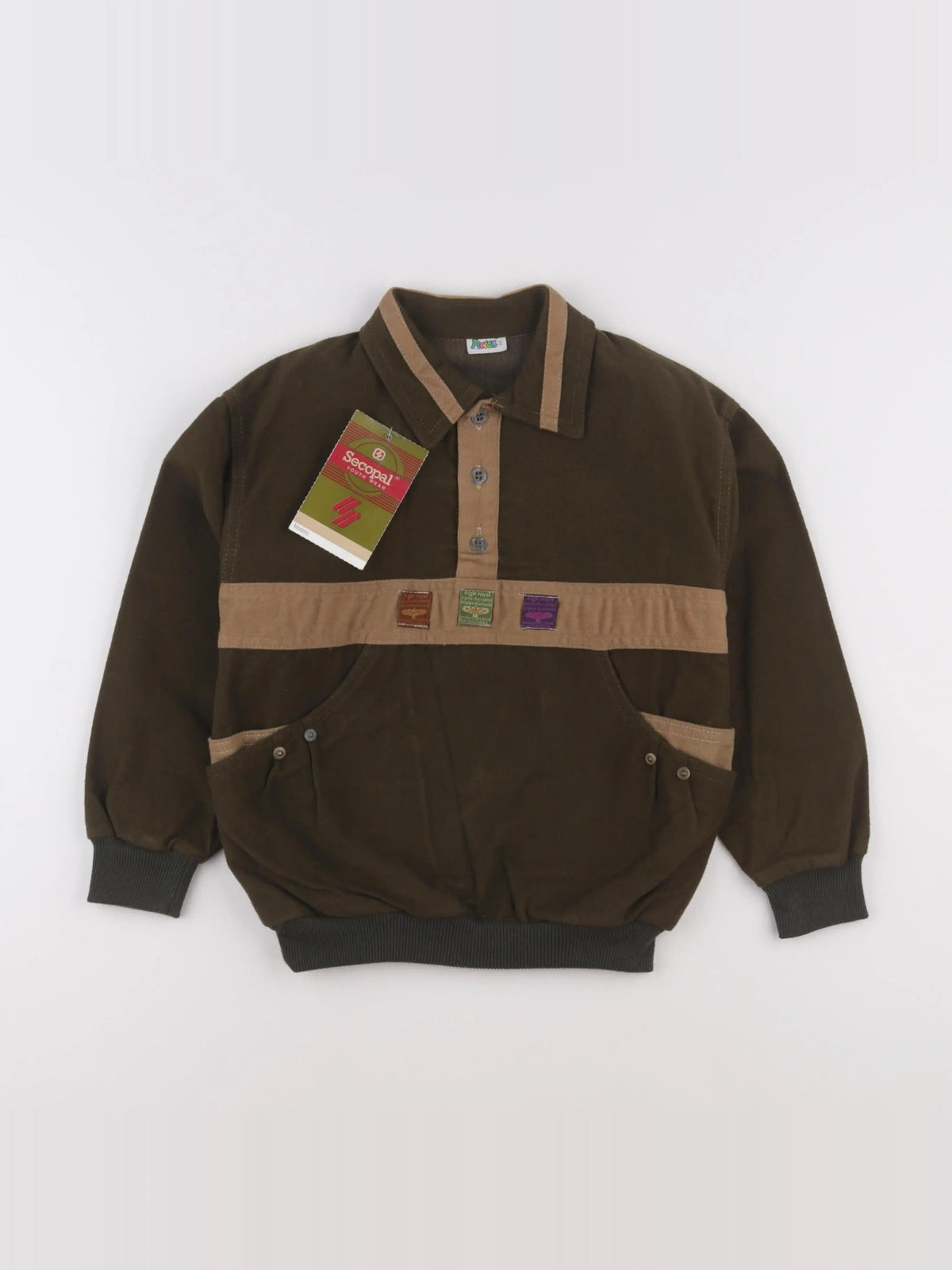 Vintage - polo vert - 7 ans