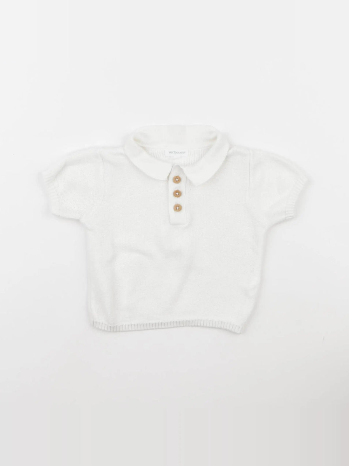 Vertbaudet - pull blanc - 3 mois