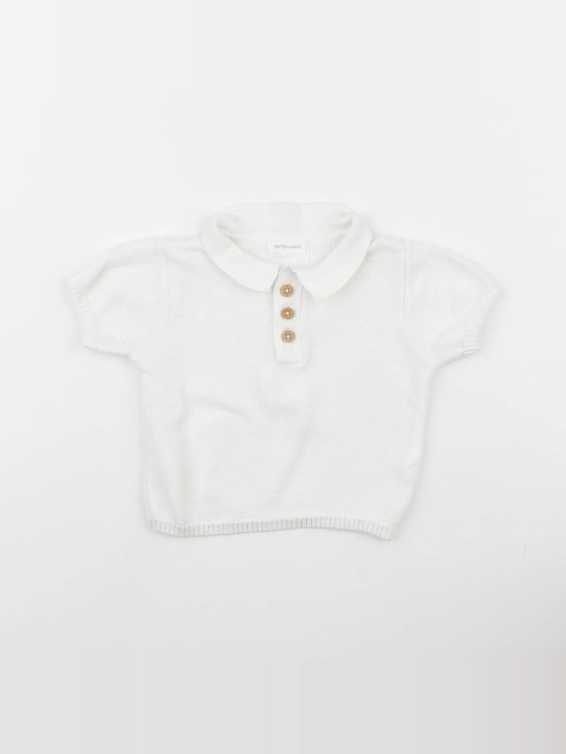 Vertbaudet - pull blanc - 3 mois