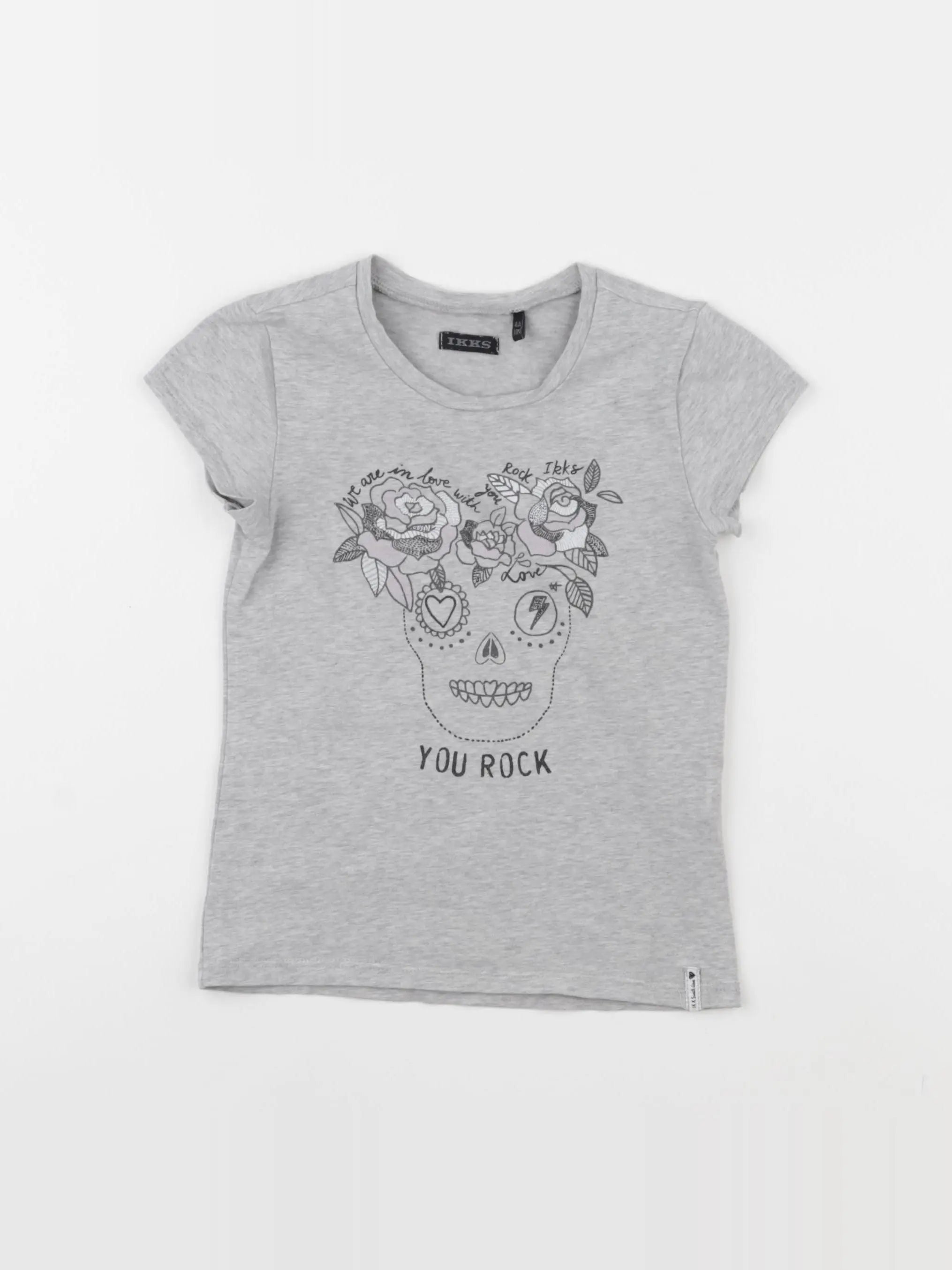 IKKS - tee-shirt gris - 4 ans