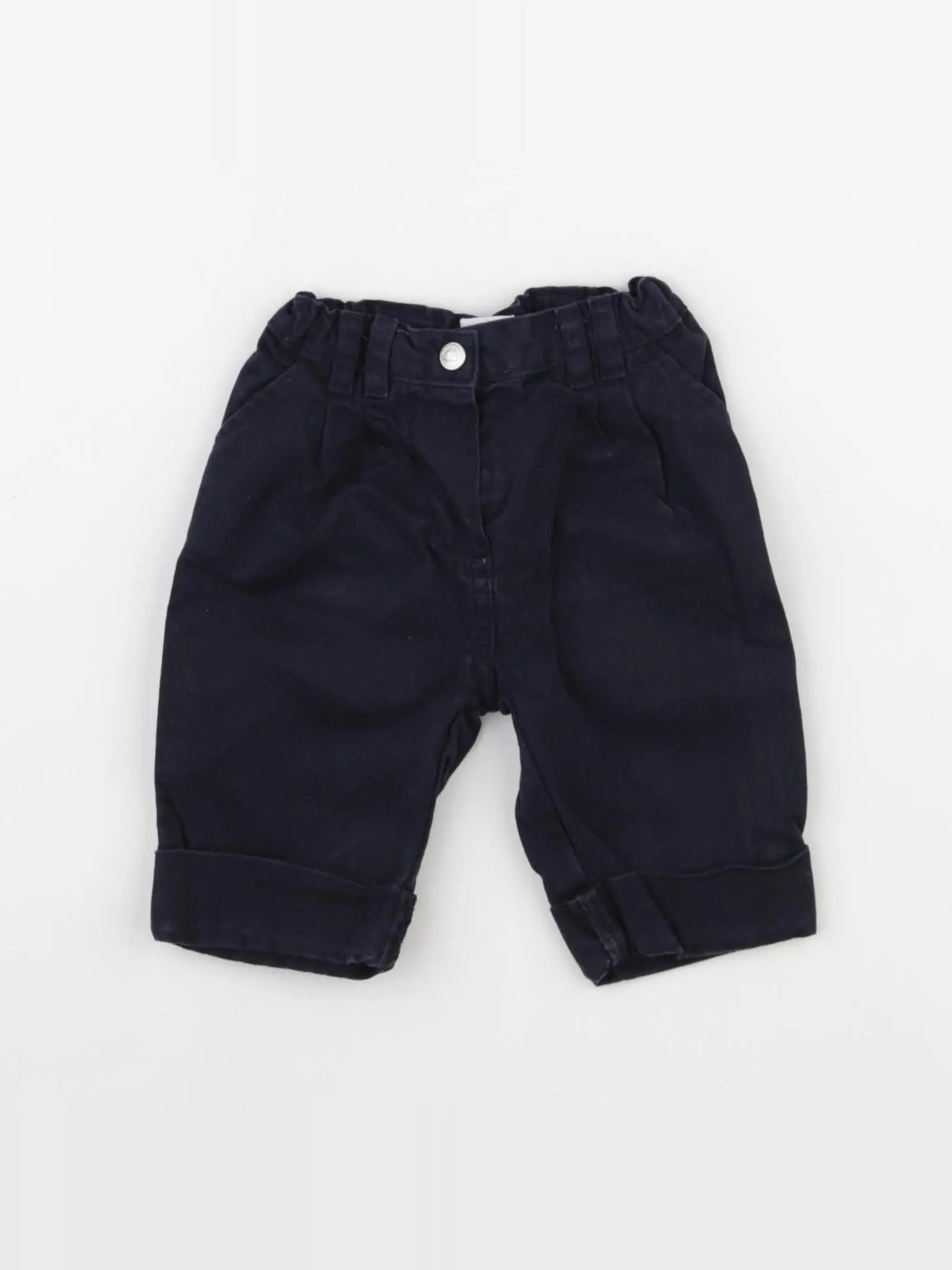 Petit Bateau - pantalon bleu - 3 mois