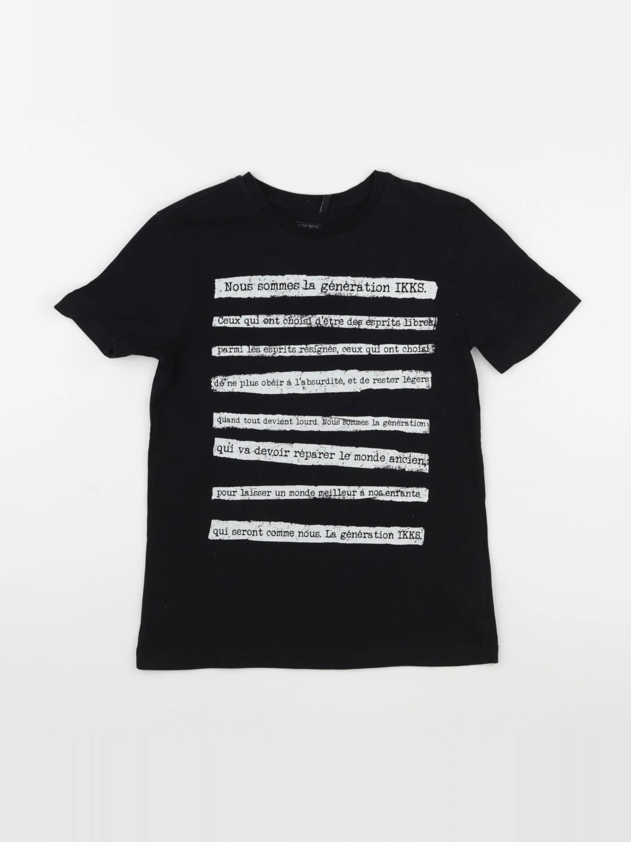 IKKS - tee-shirt noir - 10 ans
