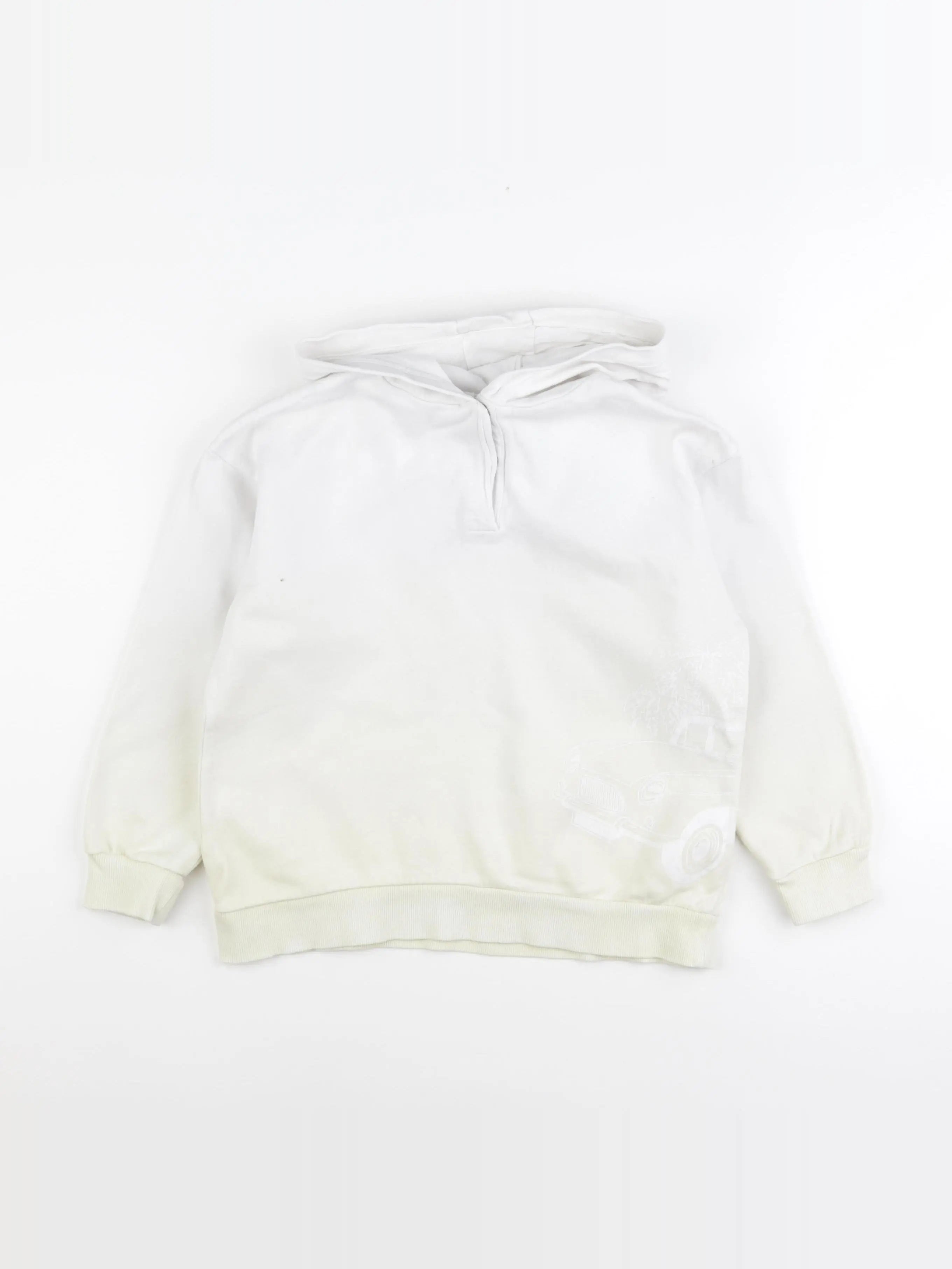 Vertbaudet - sweat blanc - 8 ans