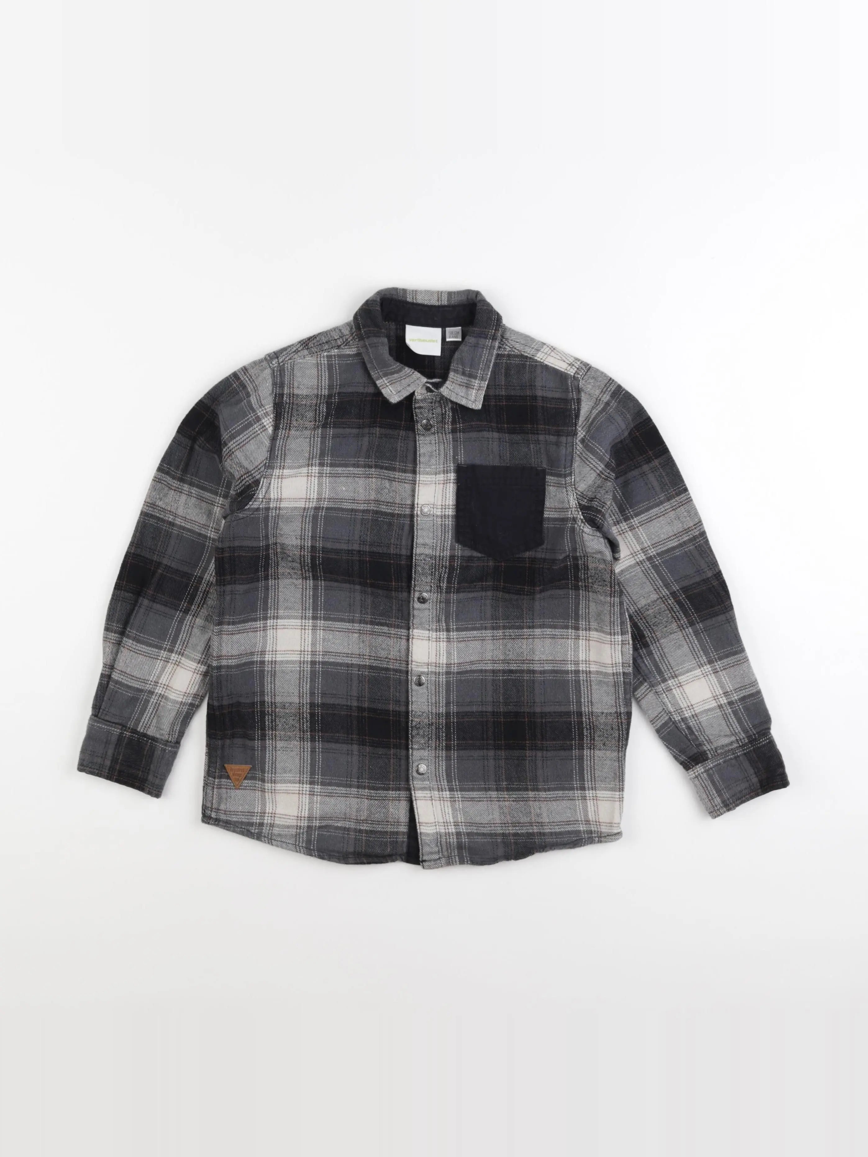 Vertbaudet - chemise gris - 8 ans
