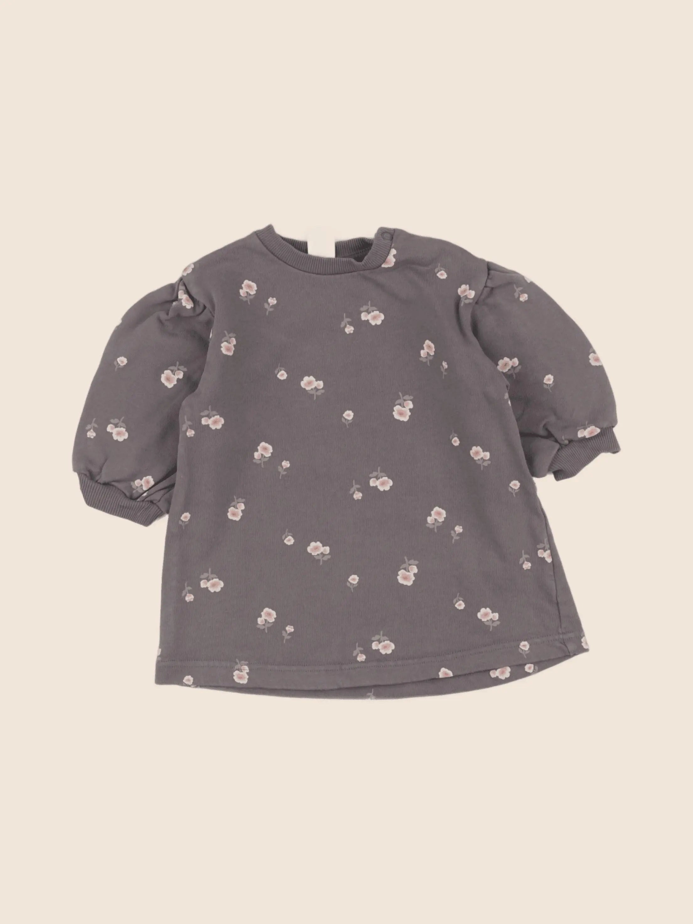 H&M - robe gris - 6/9 mois